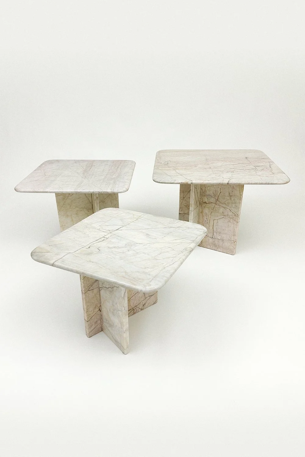 Mid-Century Set of 3 Square Coffee Tables