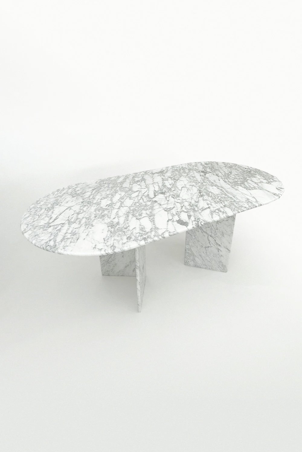 Vintage Italian Carrara Marble Dining Table, 1970s
