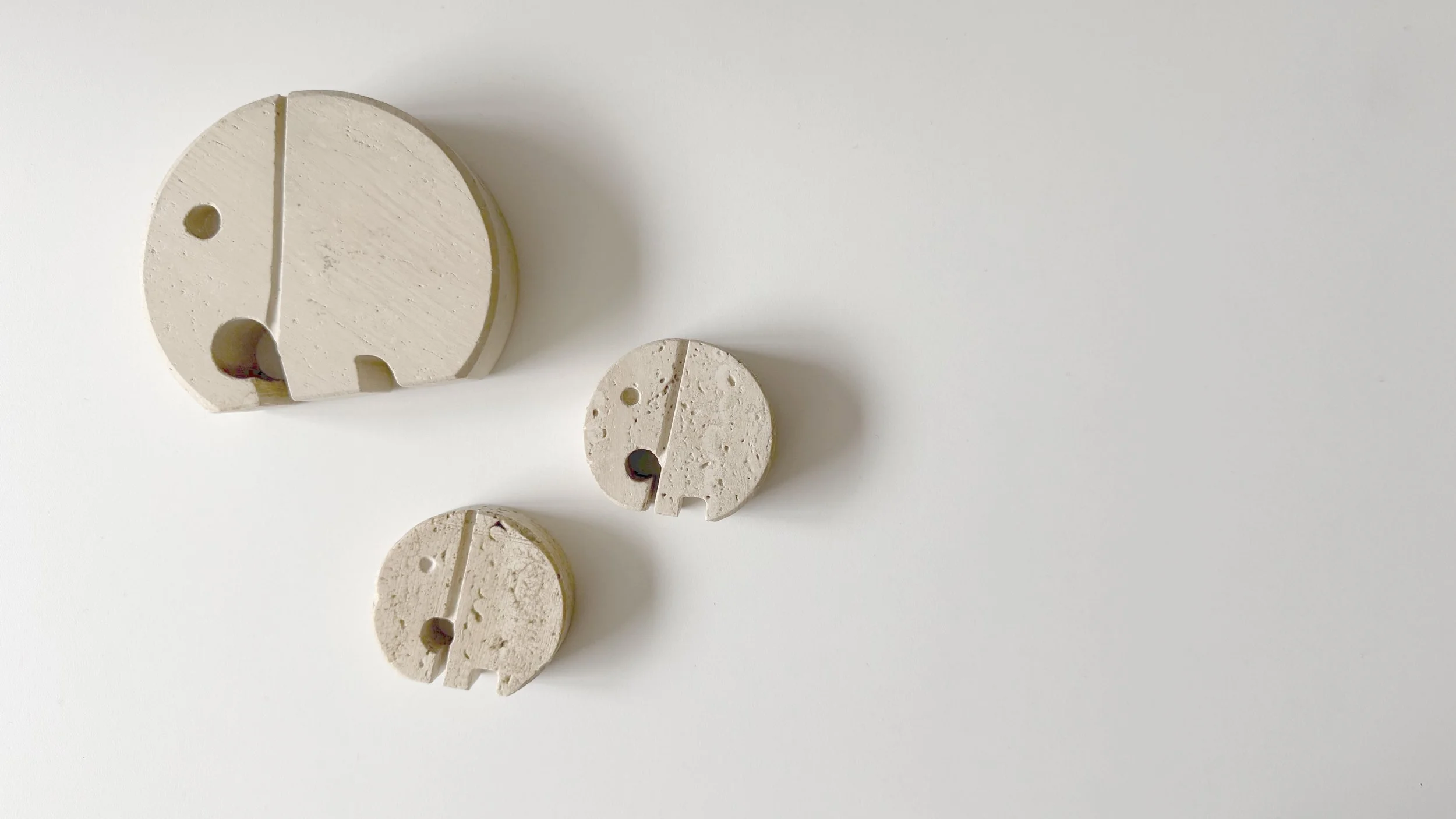 Set of Travertine Elephant Sculptures – Fratelli Mannelli, Italy, 1970s