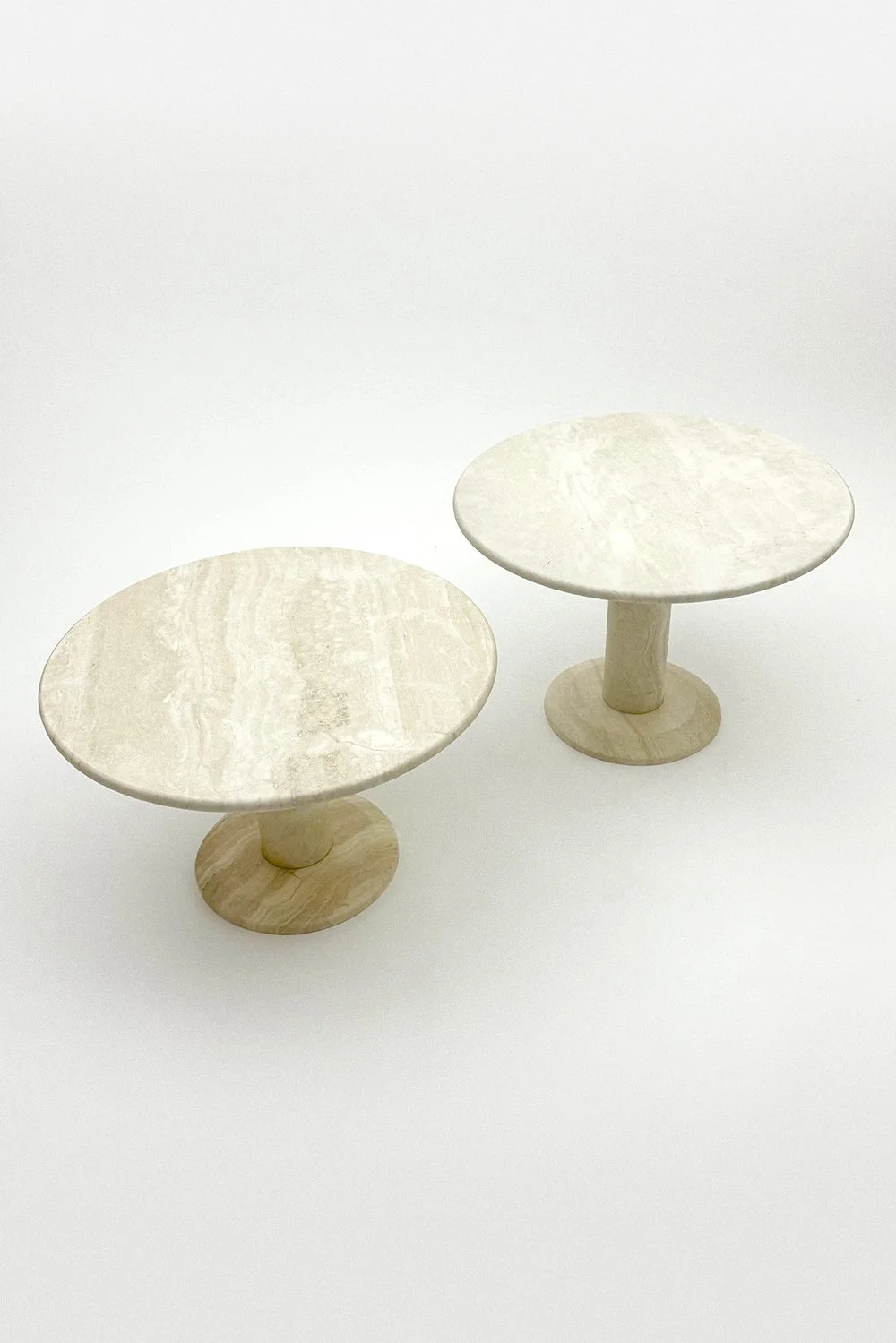 Timeless Elegance Vintage Travertine Coffee Table Set
