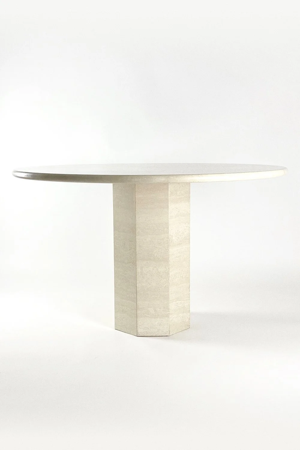 Classic 1970s Travertine Dining Table