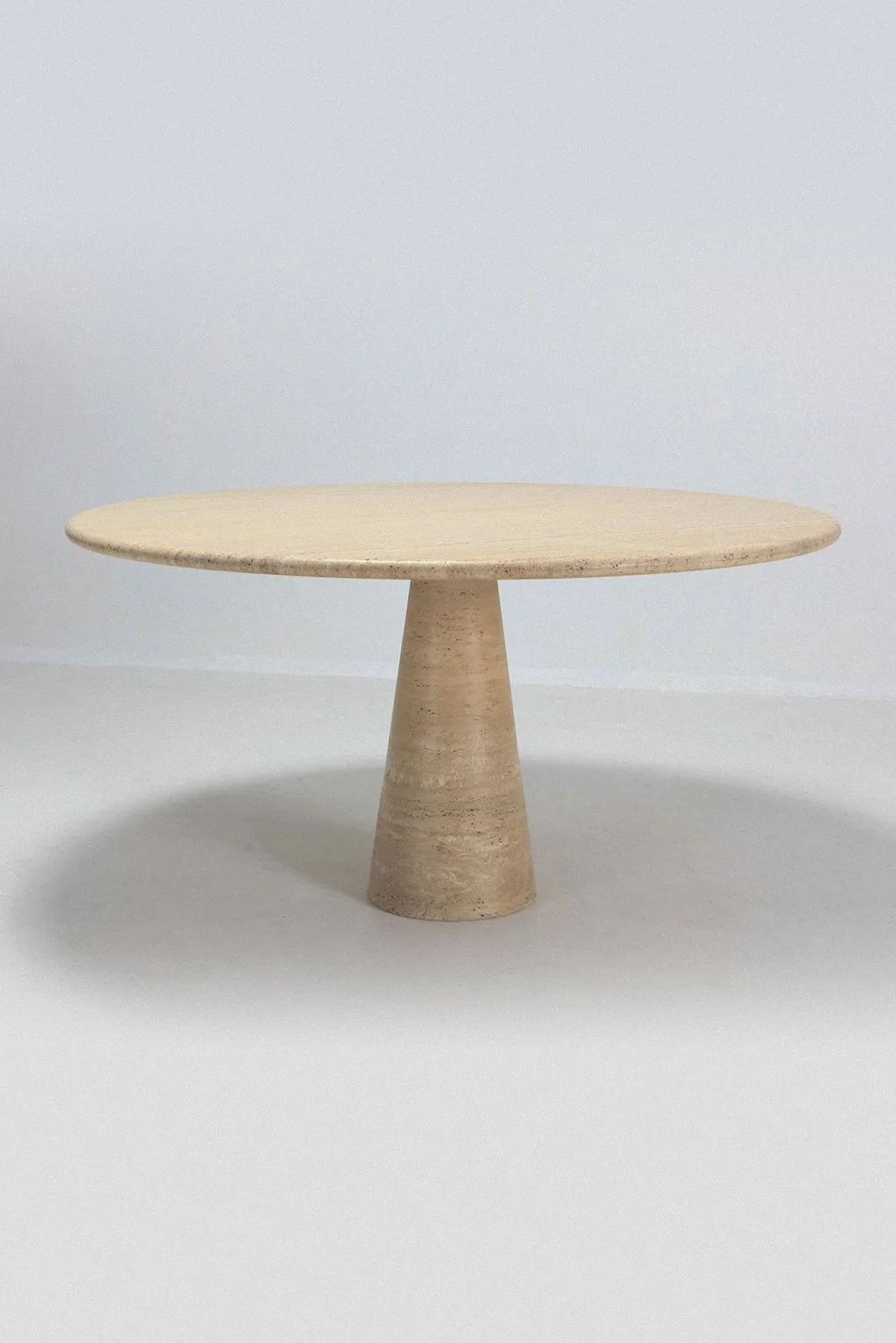 Angelo Mangiarotti Style Travertine Dining Table