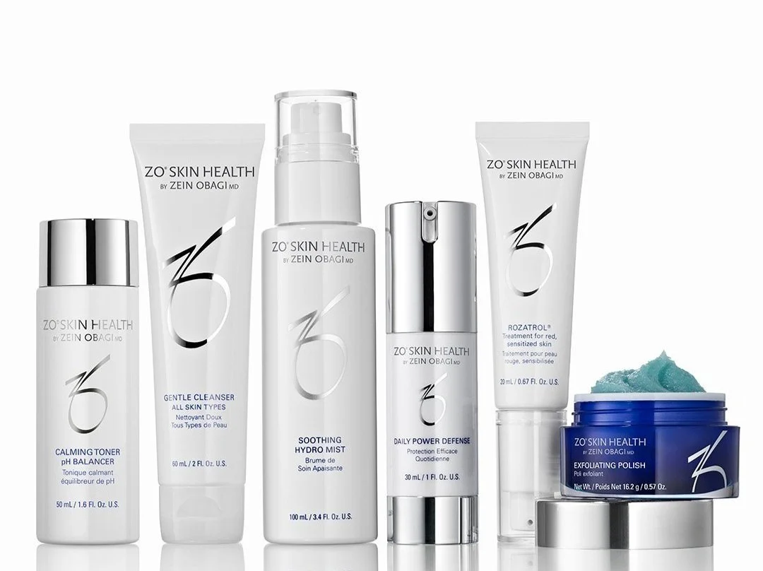 ZO Skin Health clinical-strength skincare products used to prep the skin