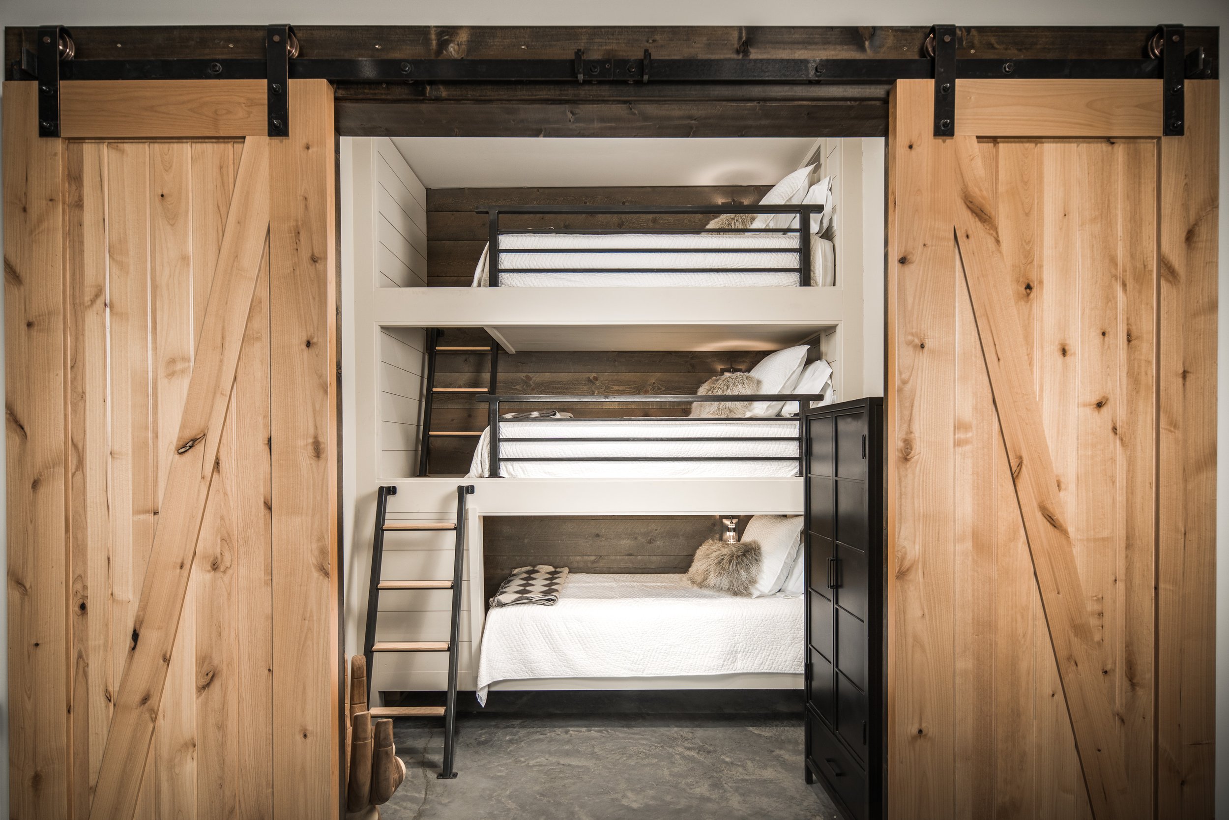 Custom Bunk Bed Ladders and Railings  - Photos by Real Boone Visuals