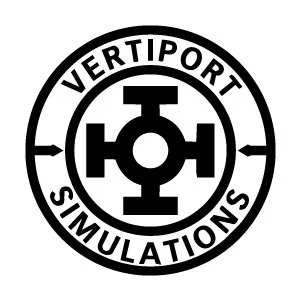 Concept logo for a virtual flight sim company .