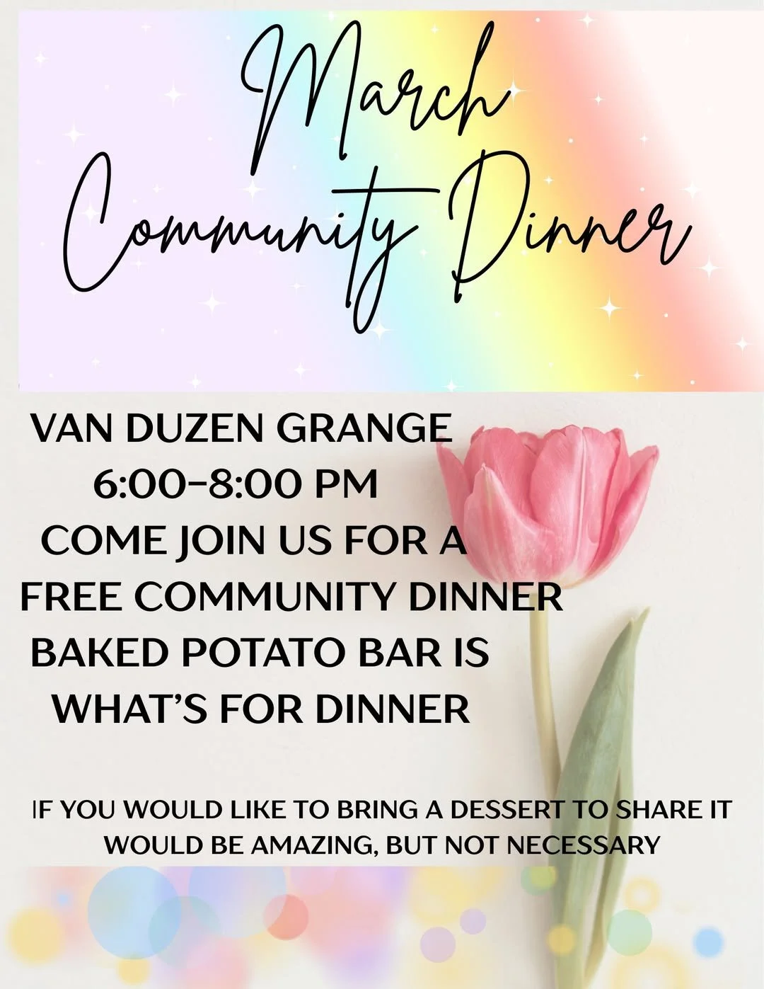 March Community Dinner