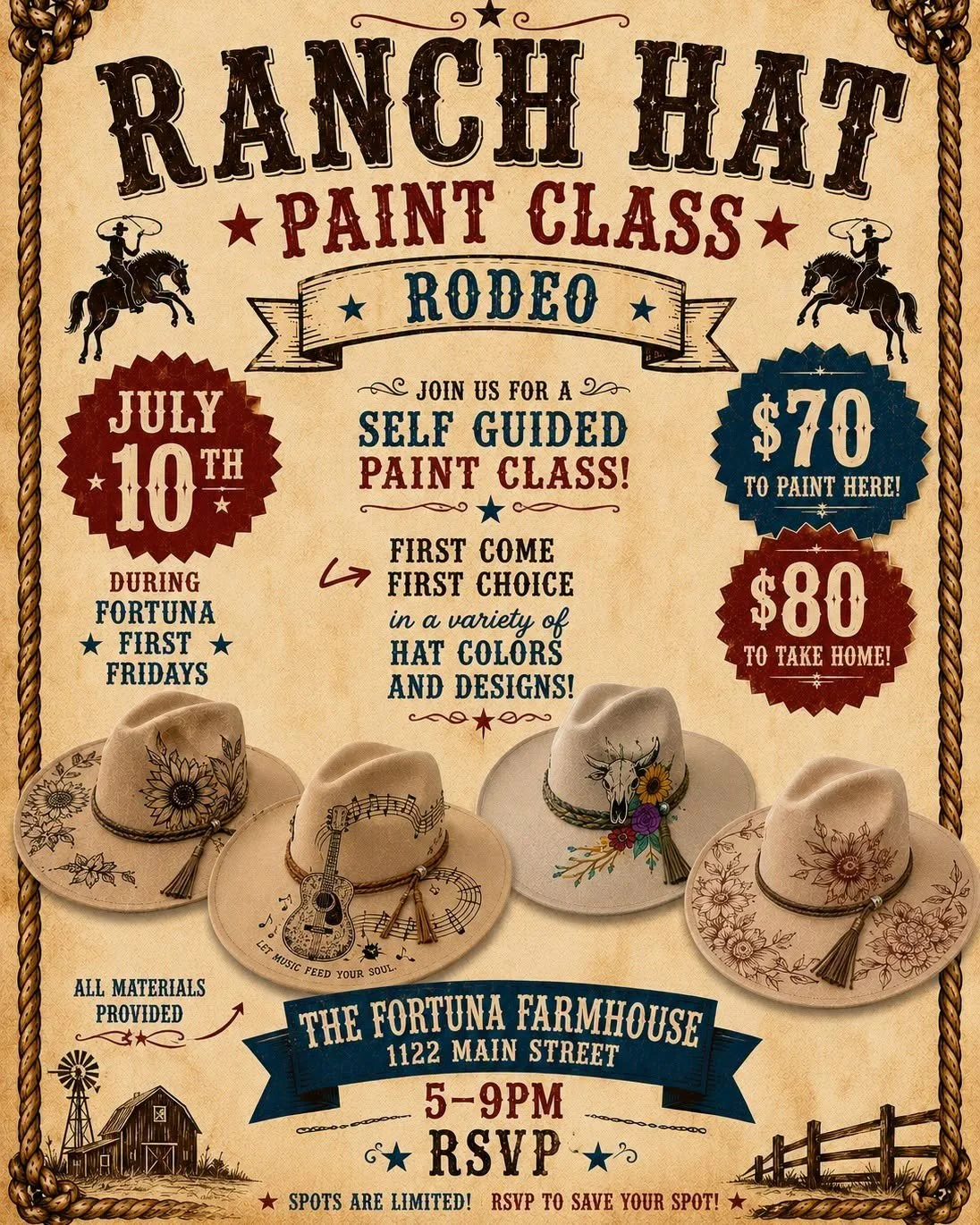 Ranch Hat Paint Class