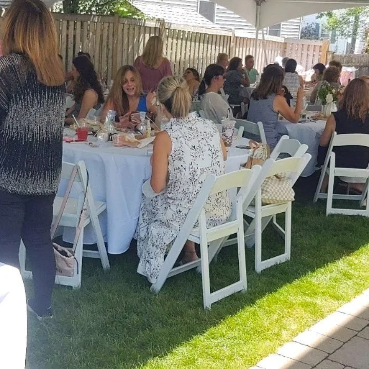 Baby shower season!  Backyard baby shower for 60ish.  The tent was 100% necessary on a hot 90° day. 
#backyardtentrental
#tentrental
#bostoneventplanner