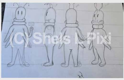 Alien - A character that I made when I was growing up.