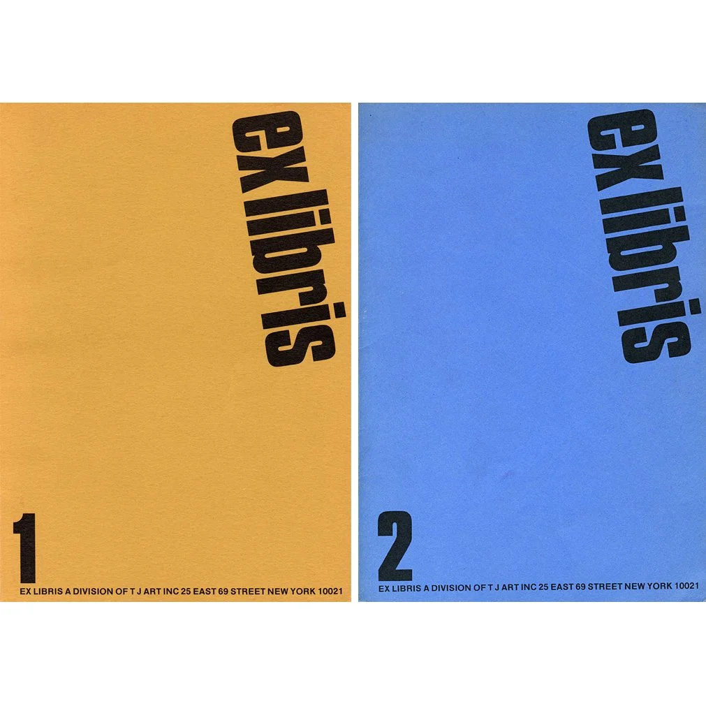 Ex Libris 1 and 2, 1974, 1975