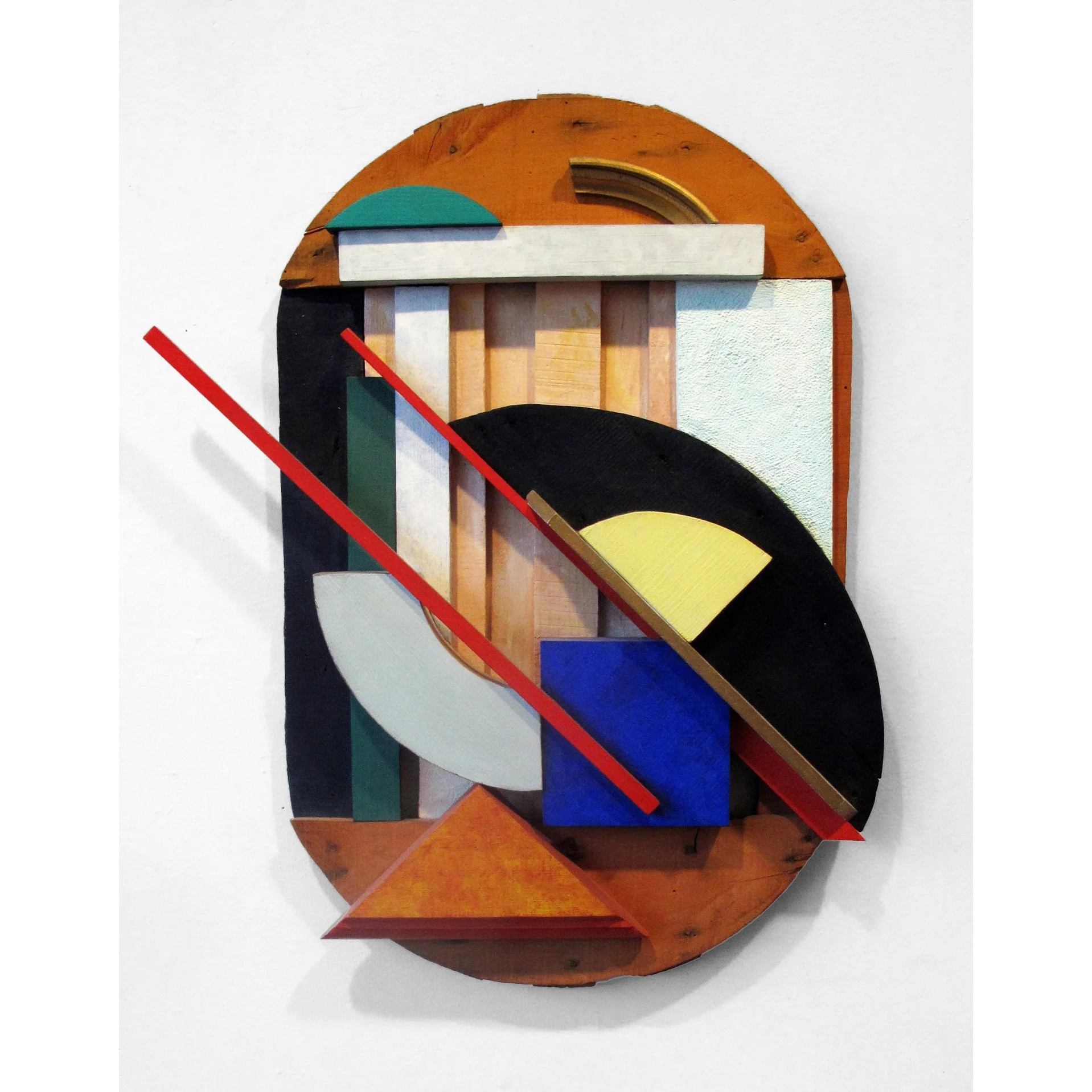 Fruit Crate (Lemon Wedge), 1984, acrylic and mixed media on canvas, 20 1/2 x 17 x 3 in