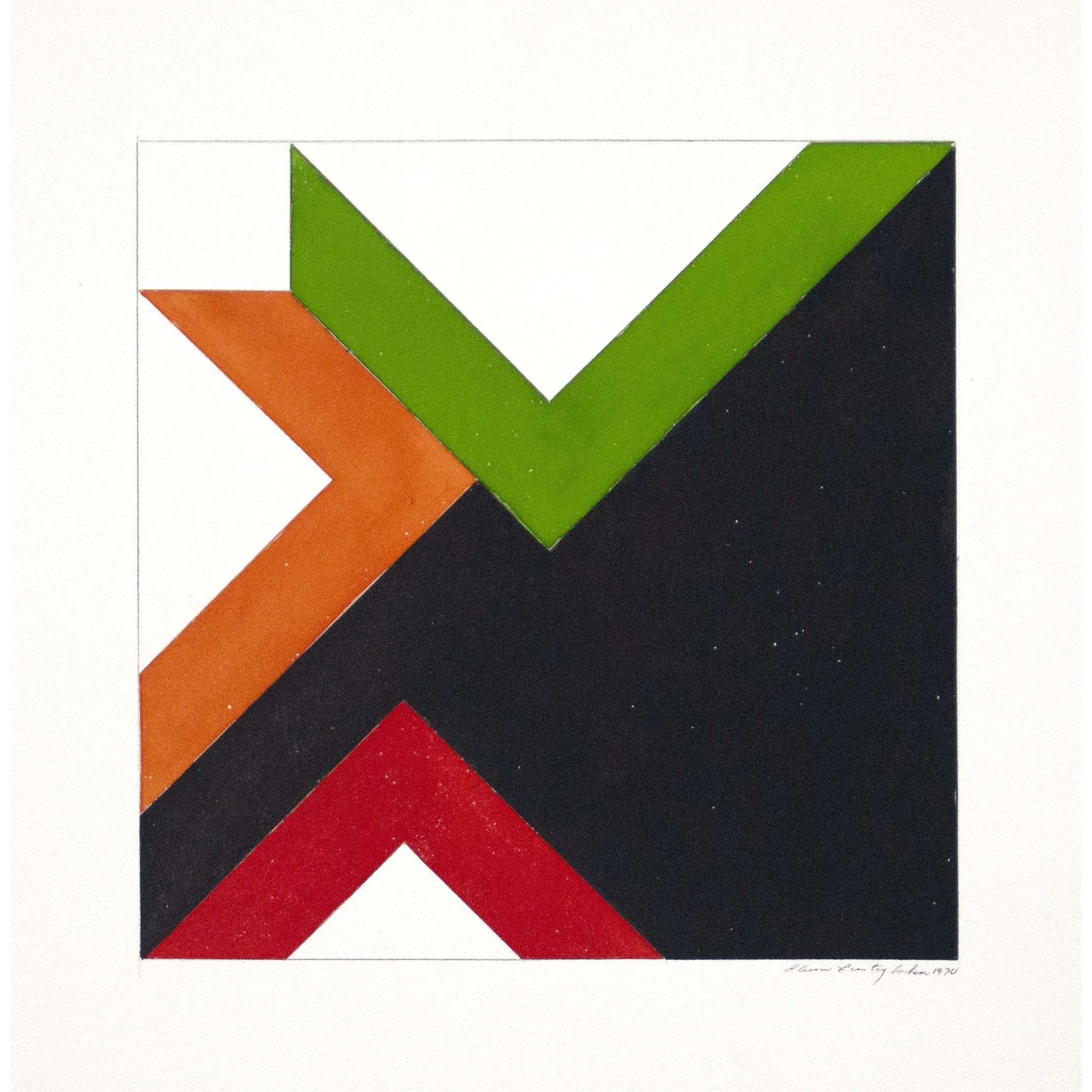 Untitled, 1970, watercolor on paper, 18 x 17 in