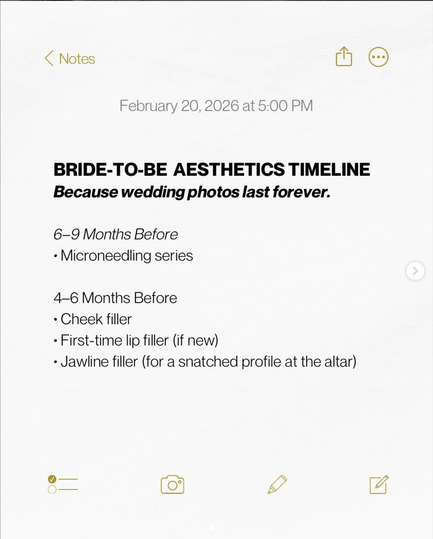timeline for botox before event