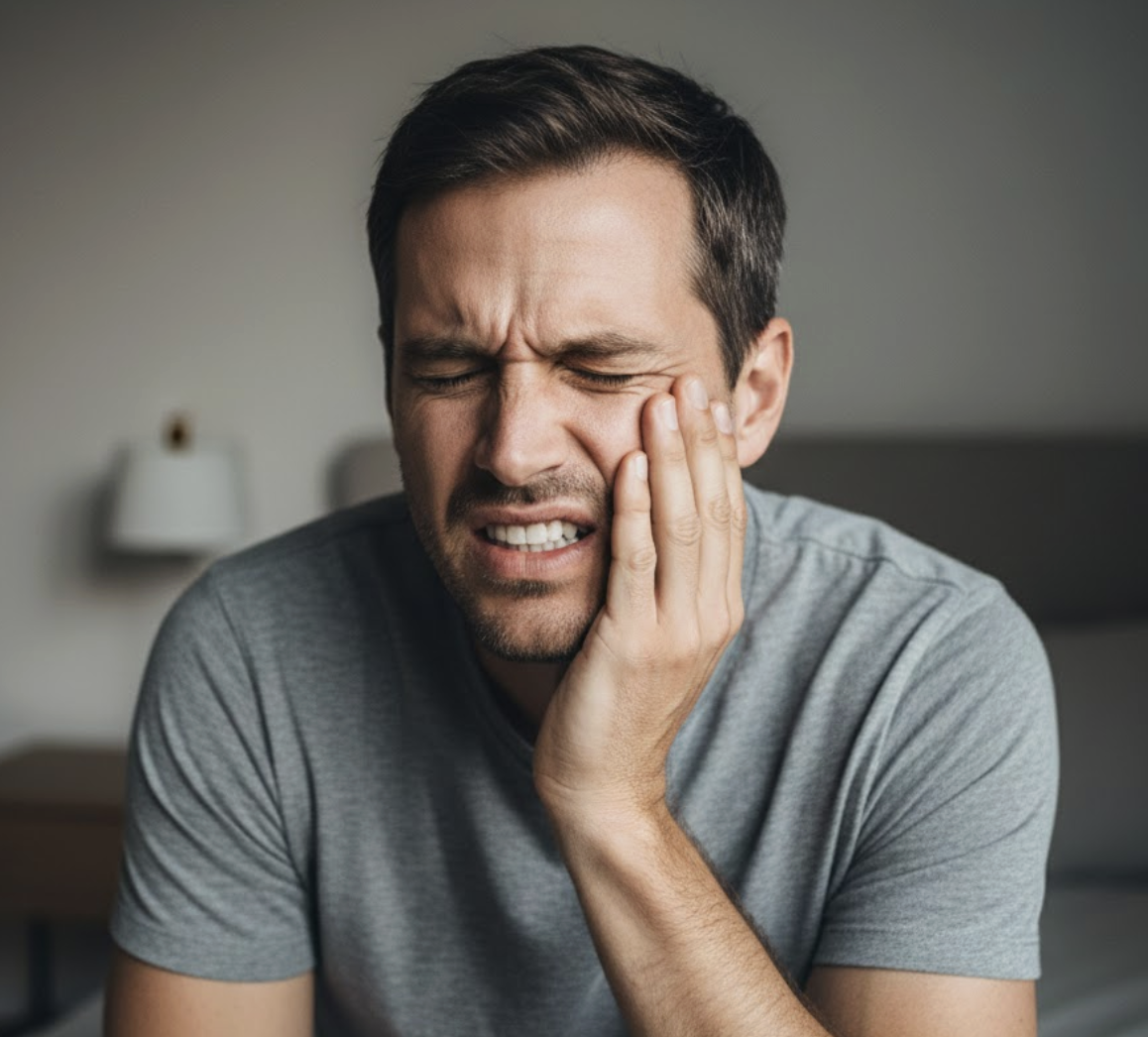 sore jaw from teeth grinding