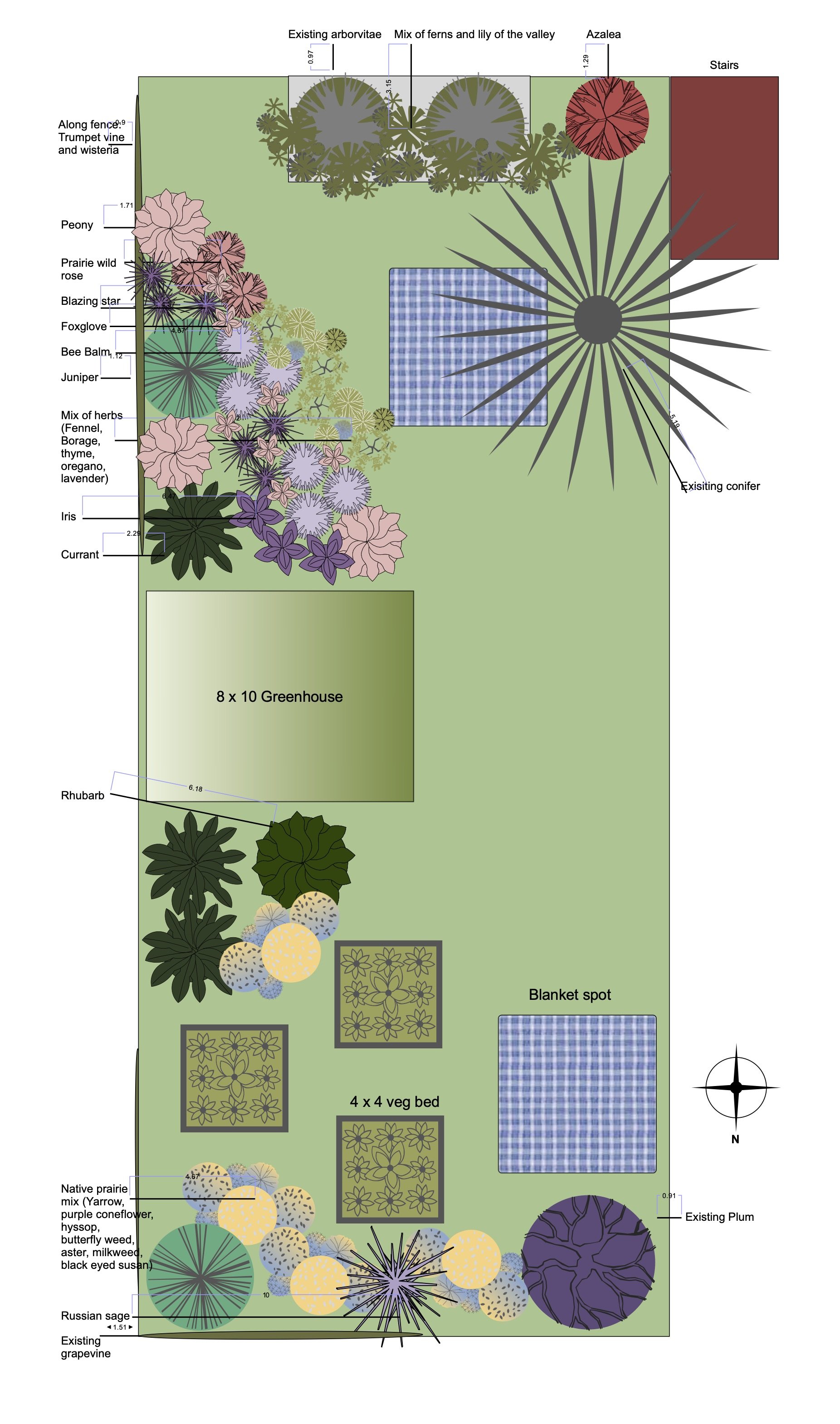 Full backyard design with different "zones"