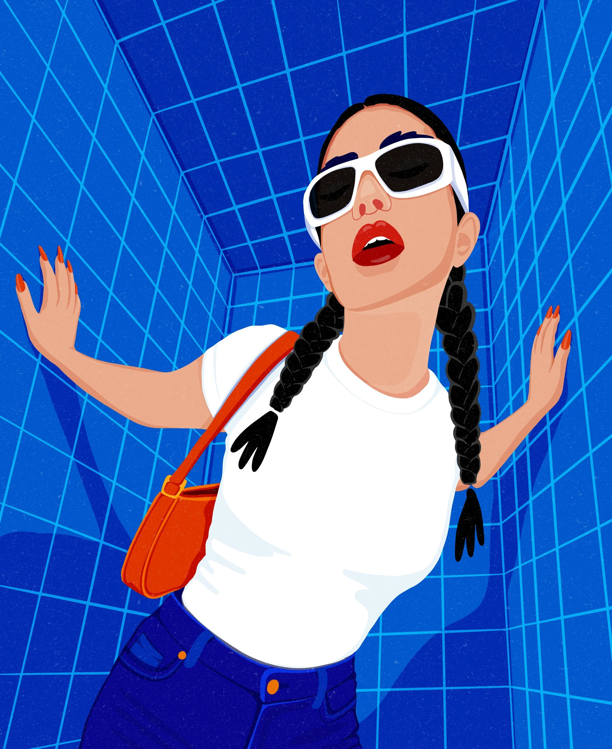   Mirror, tiles, mini bathroom concert.    
  
Personal Work 