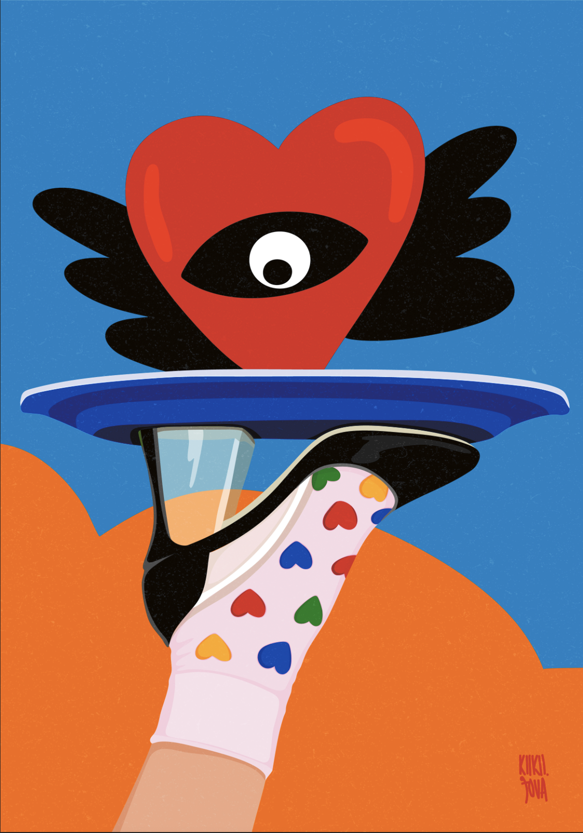 HEART ON A PLATE PRINT