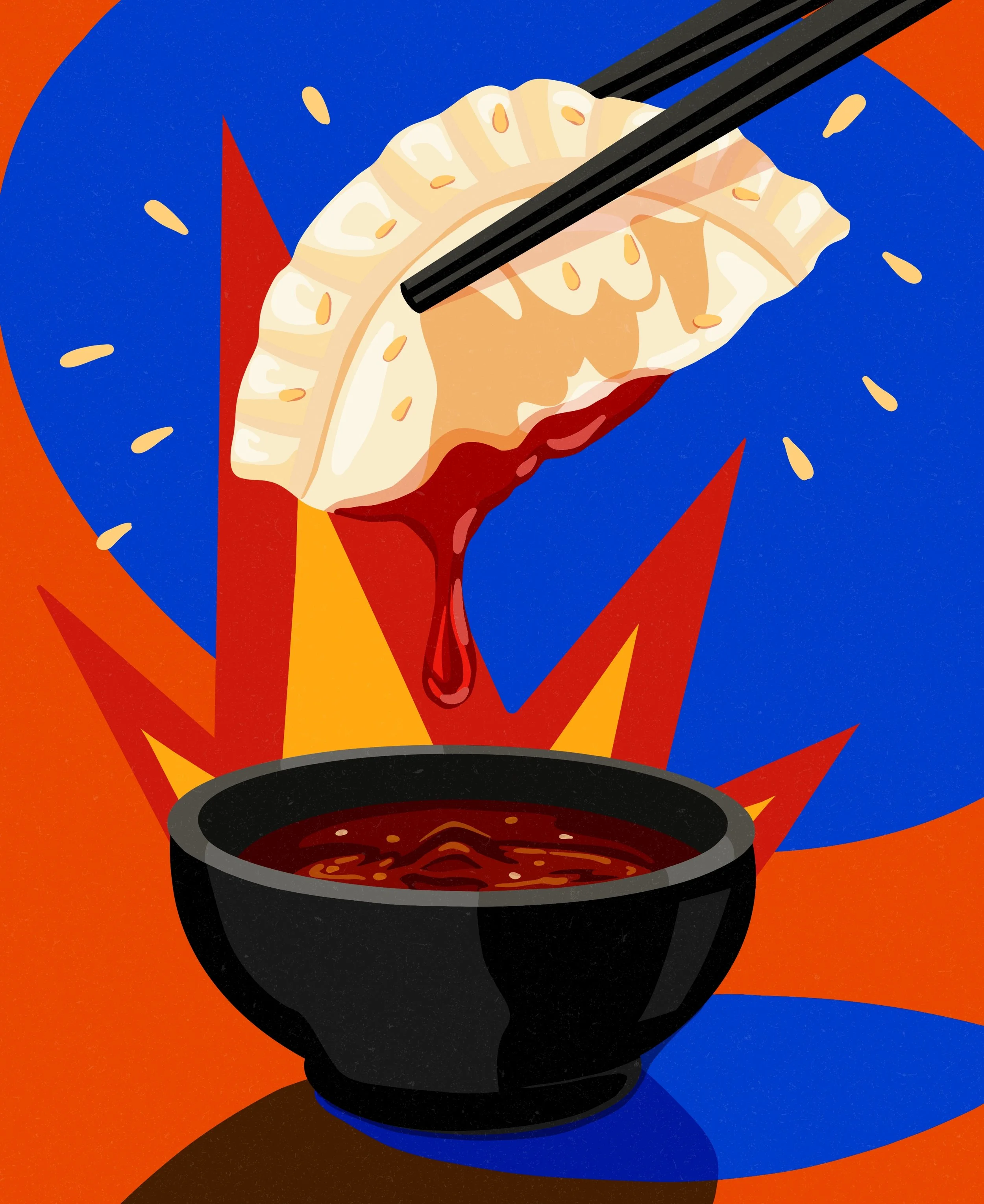   Dumplings bites.    
  
Personal Work 