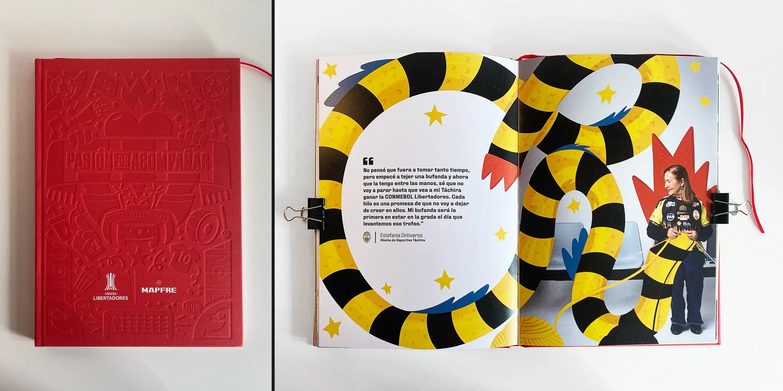   ILLUSTRATION ON PHOTO   
created for MAPFRE for the book Copa Conmebol Libertadores.   
created by Agencia Tango.   
  
  
Client: MAPFRE    
Agent: The Mushroom Company