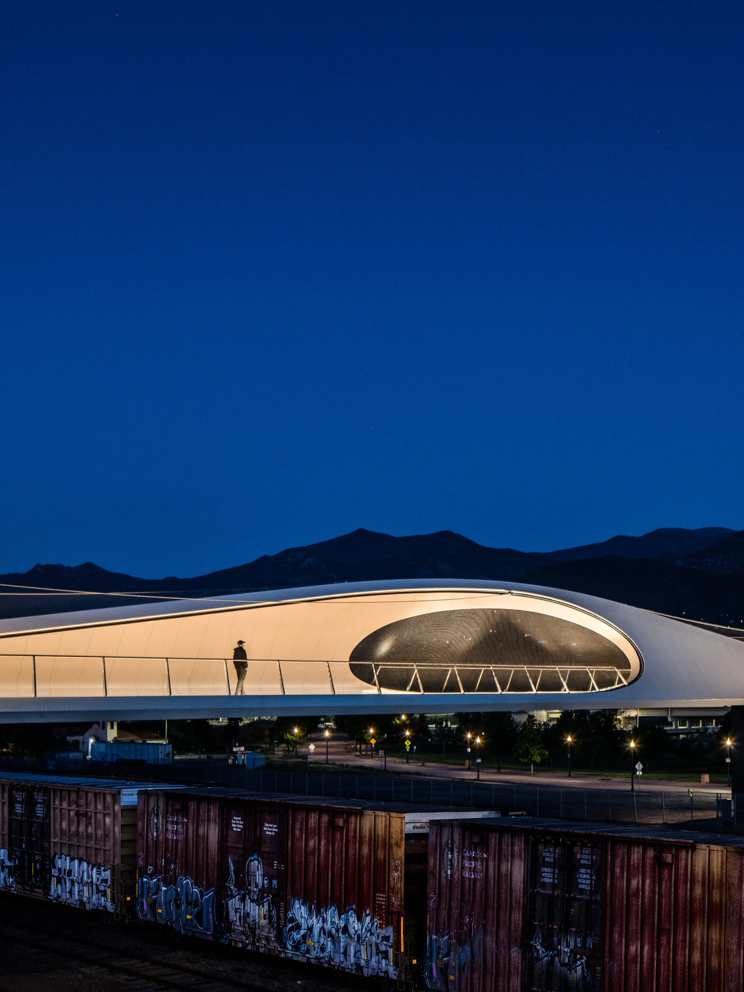 Exterior Pedestrian Bridge Closeup