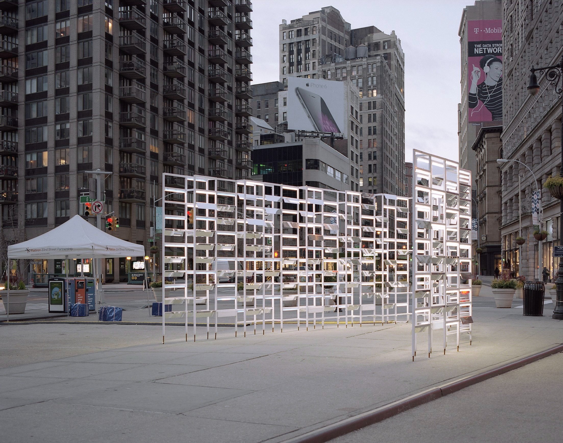 Daytime Exterior of New York Light Installation