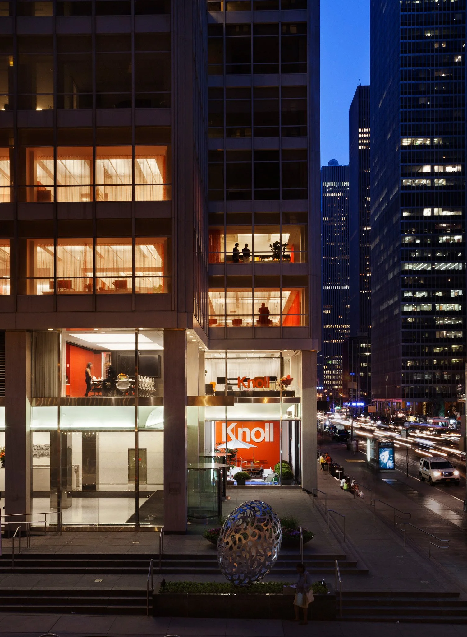 Ext. Night View of Building