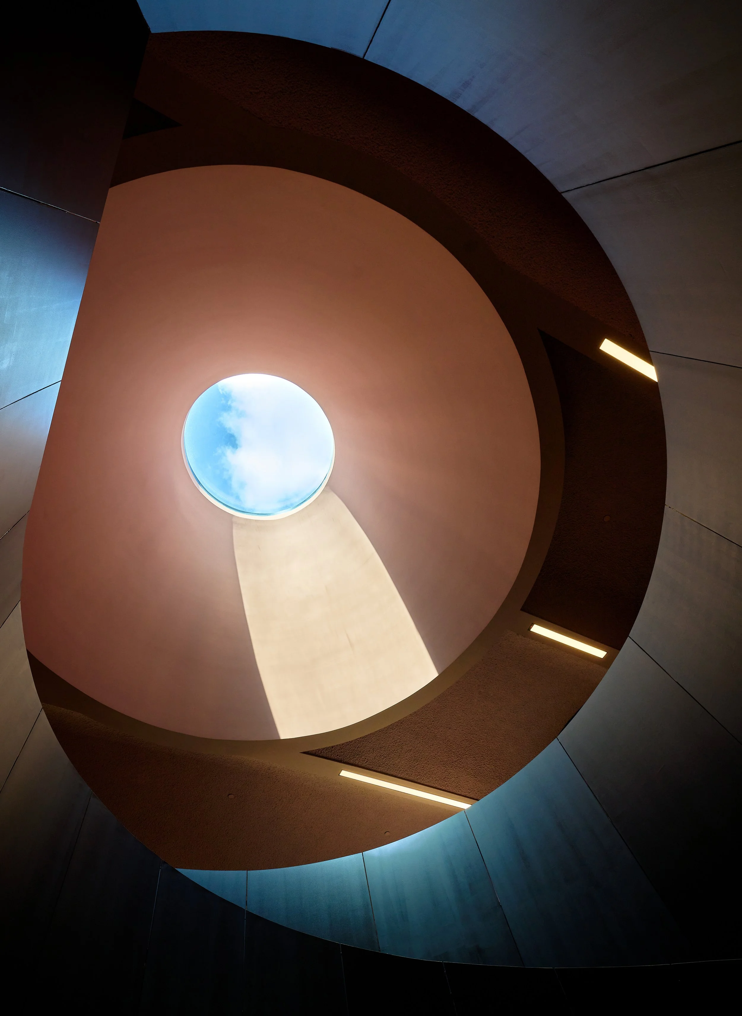 Int. Skylight in Circular Stair