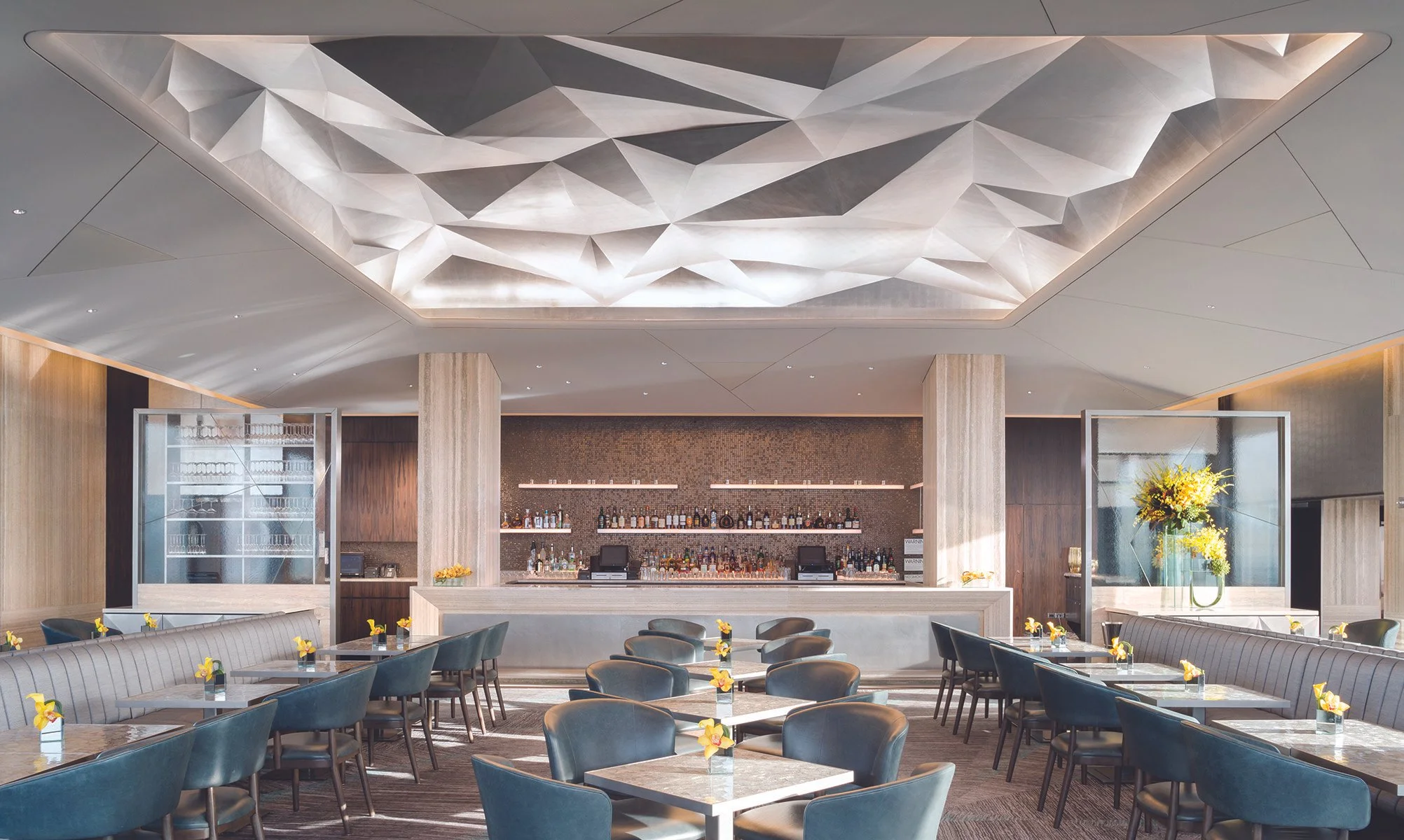 Landmark Restaurant Multifaceted Ceiling