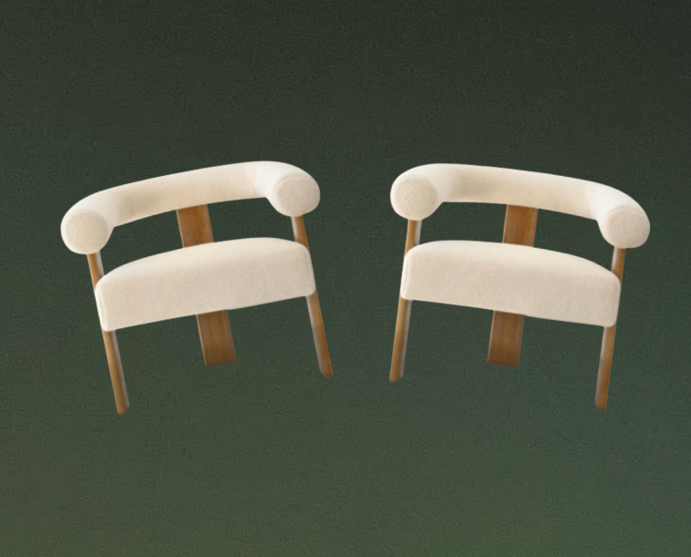 WHITE ACCENT CHAIRS $75.00