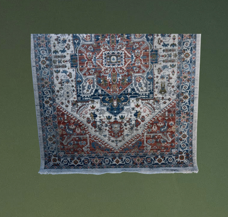 ORANGE AND BLUE RUG $120.00