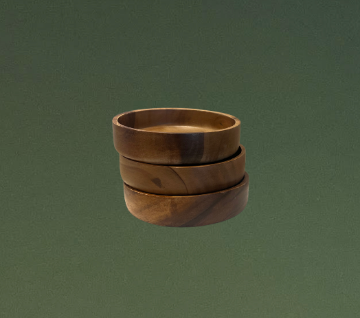 MEDIUM WOODEN BOWLS $45.00
