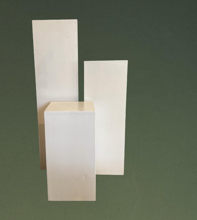 WHITE PILLARS (SMALL, MEDIUM, LARGE) $50.00 Per