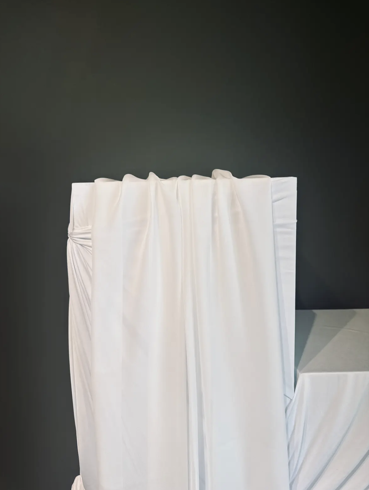 WHITE CHIFFON TABLE RUNNER $10.00