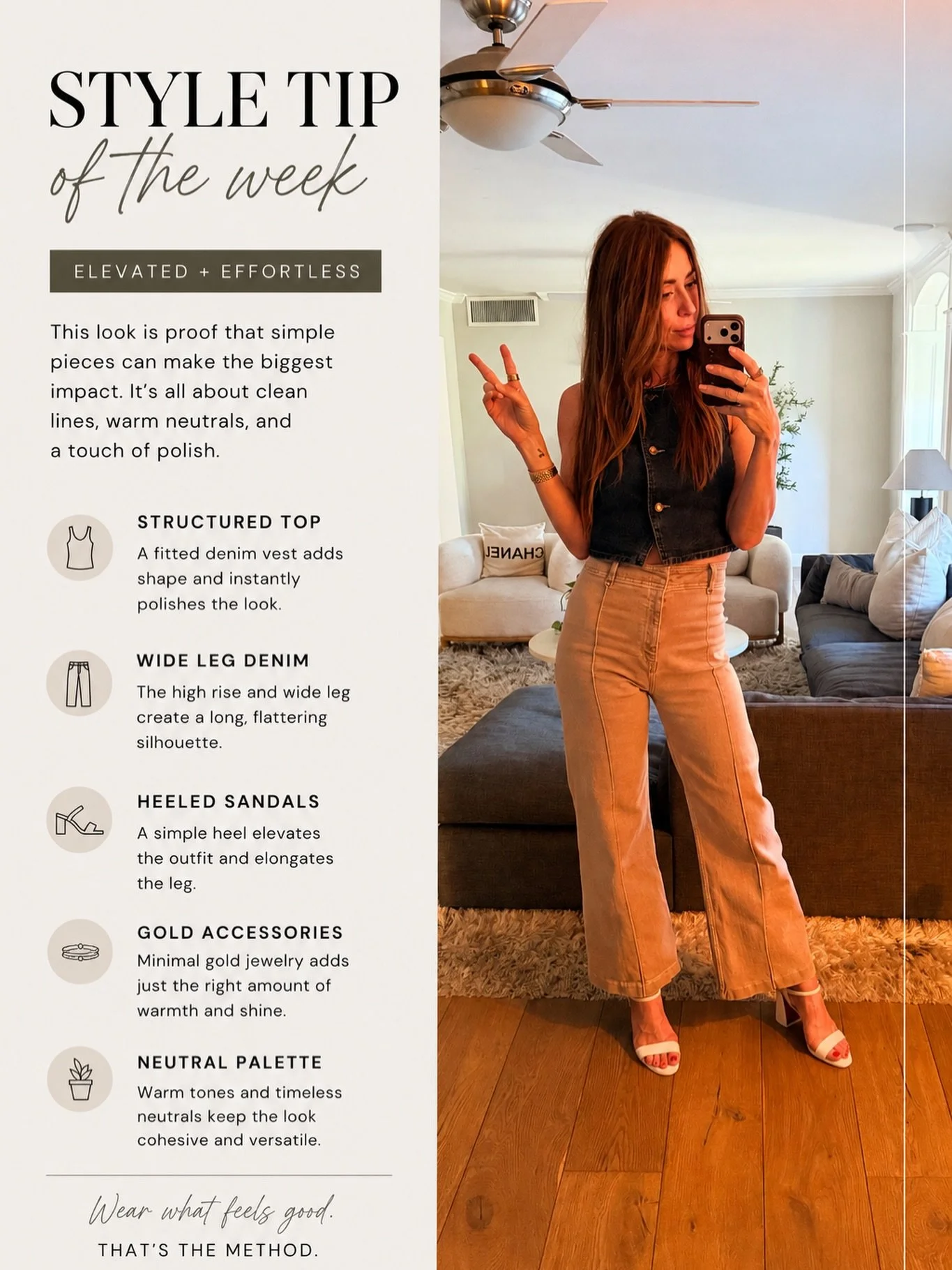 ✨ STYLE TIP OF THE WEEK ✨

The secret to looking effortlessly put together isn&rsquo;t owning more clothes ~ it&rsquo;s knowing how to style the right ones.

This look is a perfect example:
&bull; A structured denim vest creates shape and adds intere