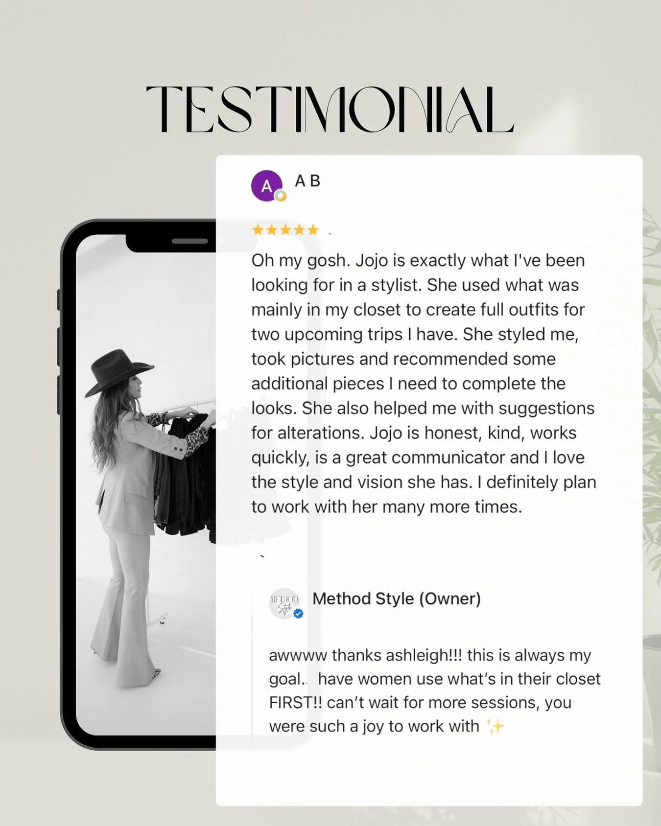 Client love like this means everything. 🤍

One of the biggest goals behind Method Style is helping women realize they don&rsquo;t always need a brand-new wardrobe to feel stylish, confident and put together.

So often, the pieces are already there ~