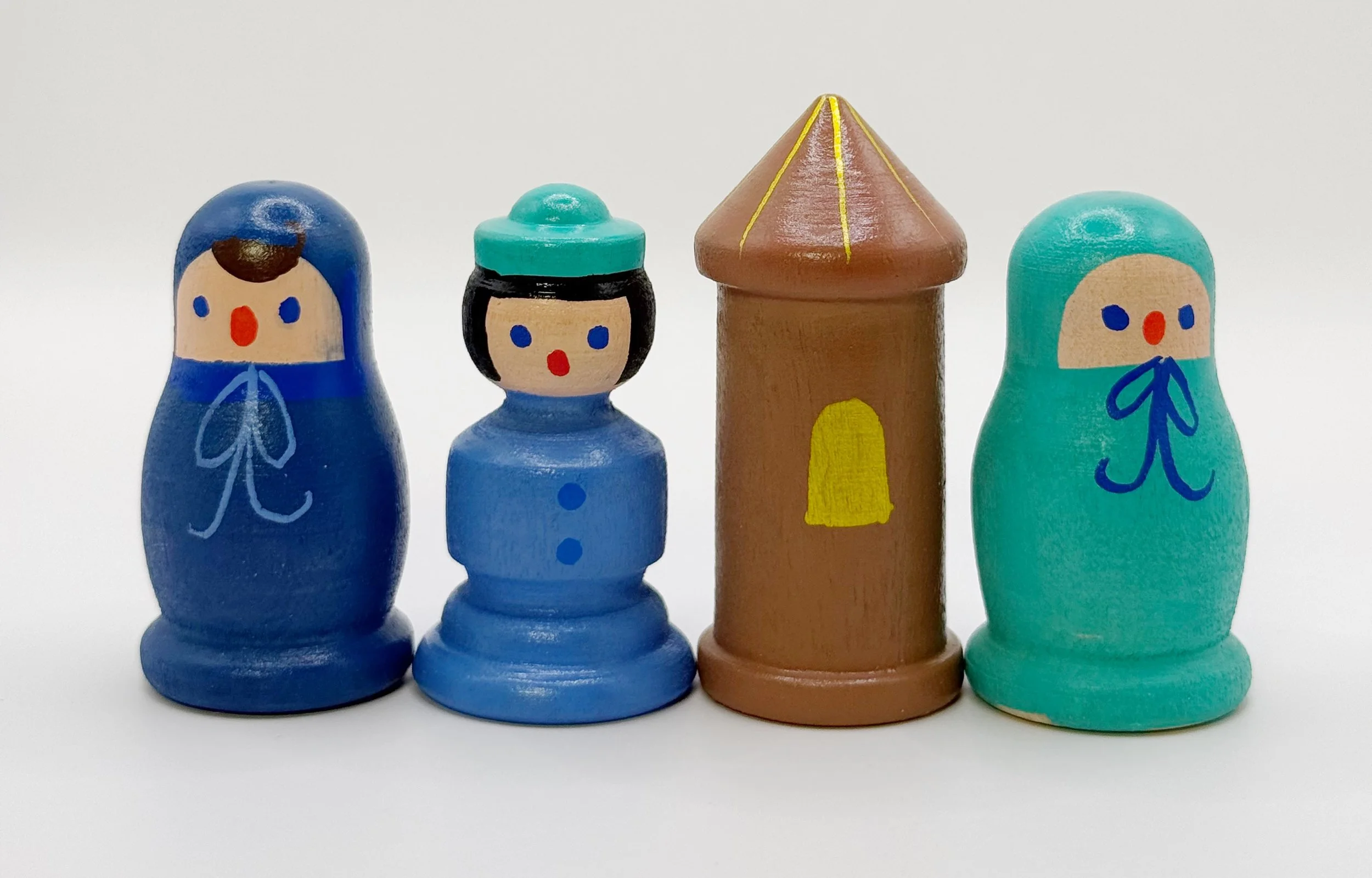 Hand Painted Wooden Toys - Teeny Set