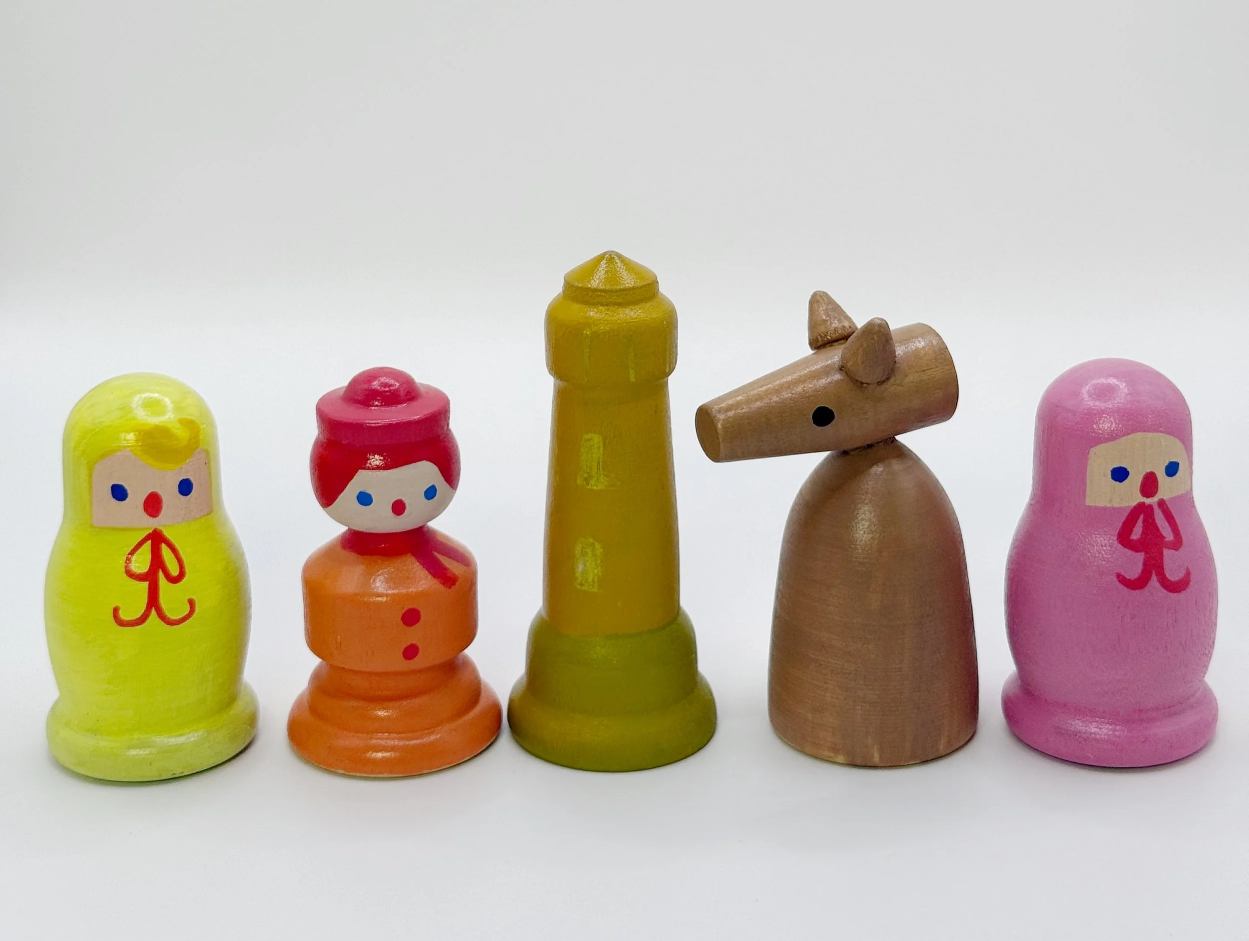 Hand Painted Wooden Toys - Short Set