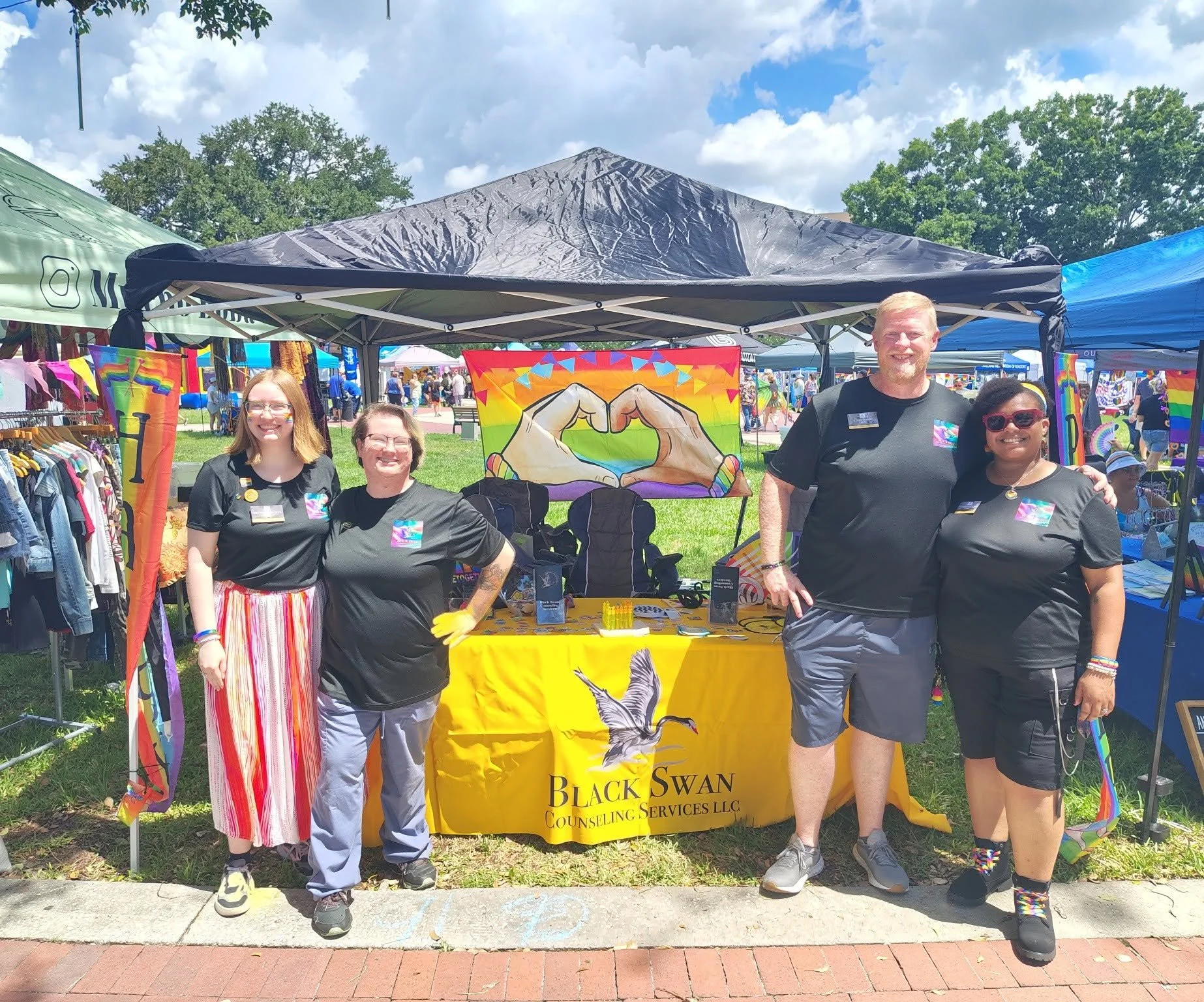 Heaven, G, Kevin, and Alyssia at Polk Pride in the Park 2026