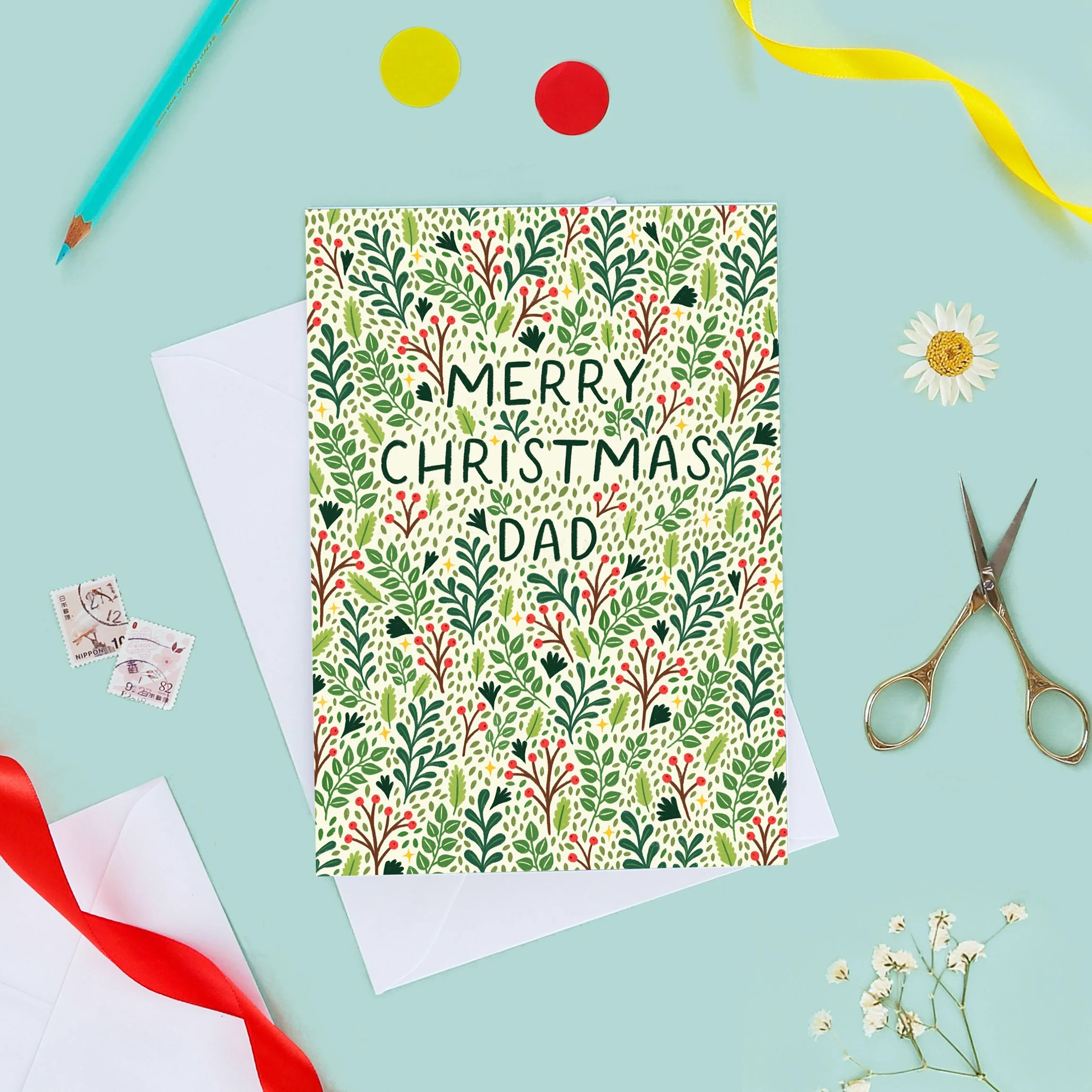 Christmas Card For Dad, Merry Christmas Dad