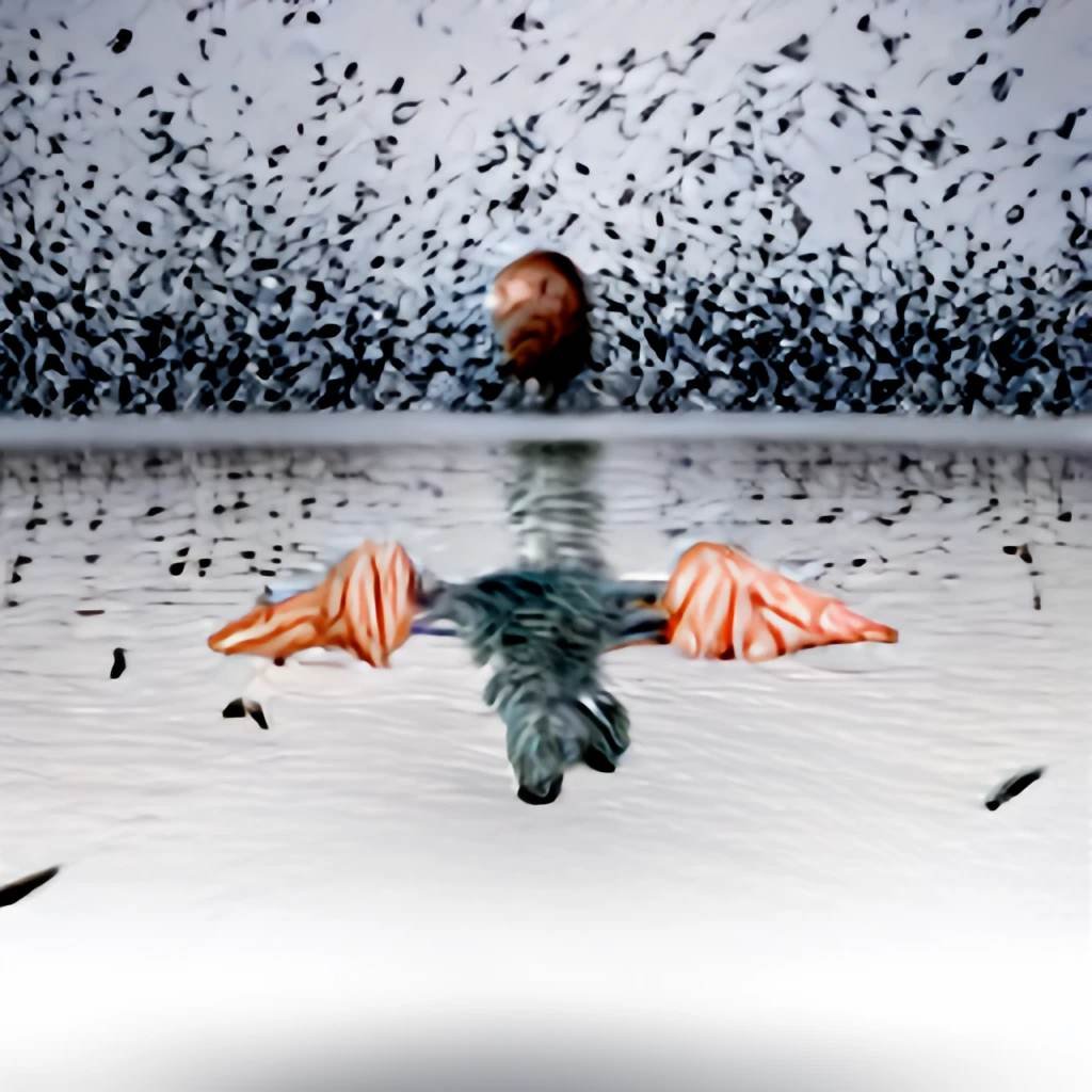 // man east river falling feathers pigeons locking eyes mesmerized iridescent qualities light feeling closer fear dirtiness wishing beauty