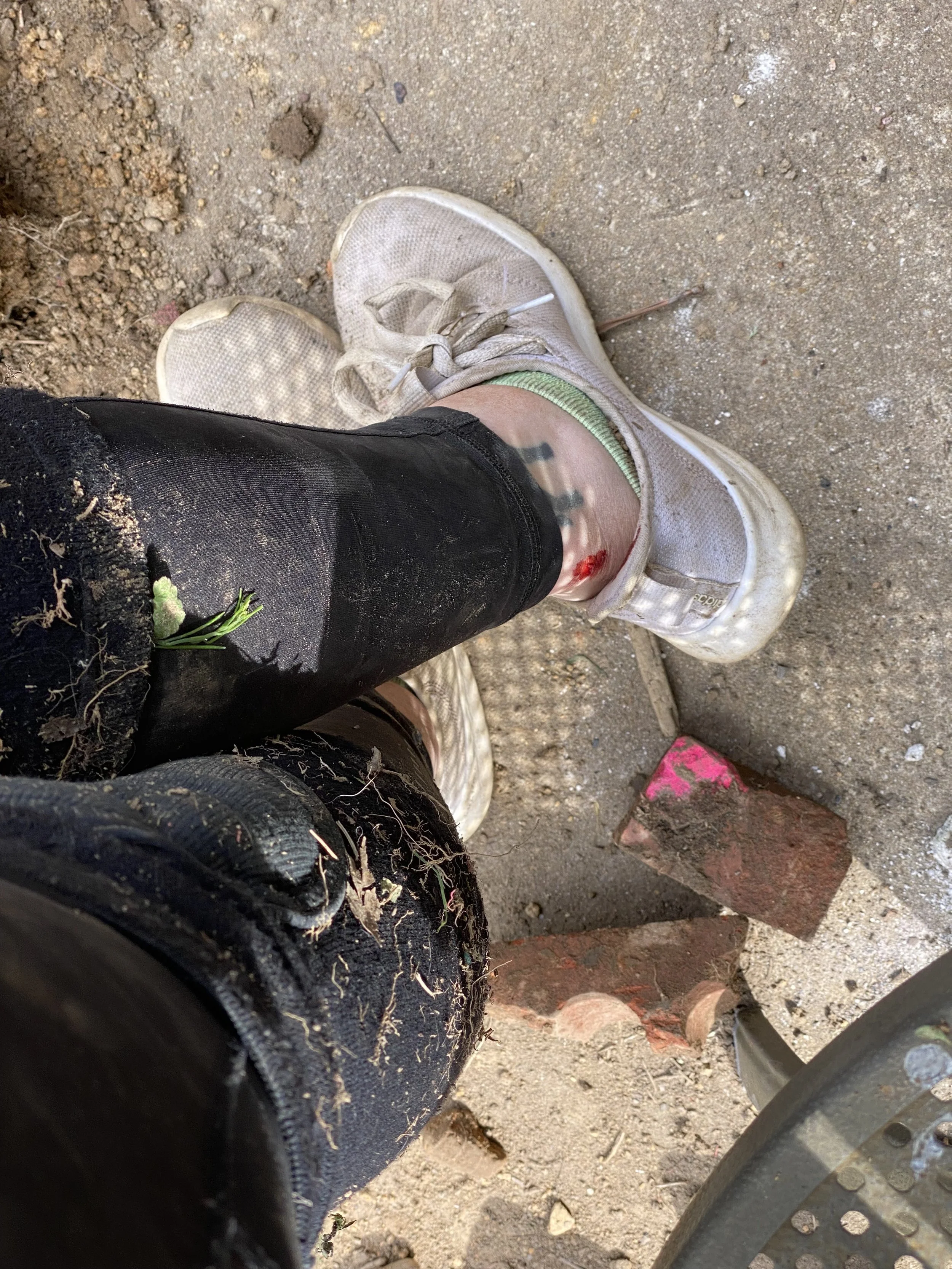 I 100% tripped myself with my shovel...twice