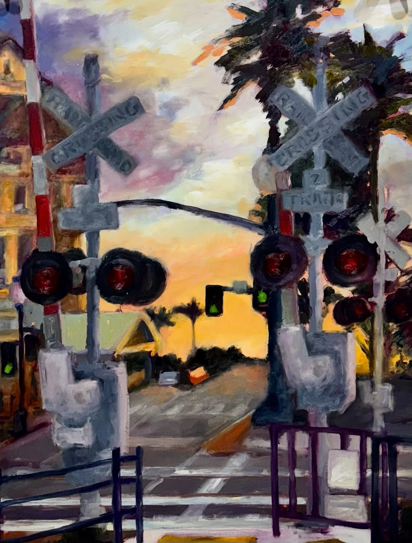 I&rsquo;m so excited to share that my piece &ldquo;Mission Ave Rail Crossing&rdquo; has been accepted into the 2025 Plein Air Festival Juried Exhibition at the Oceanside Museum of Art!!
This marks my first piece accepted into a show of this caliber, 