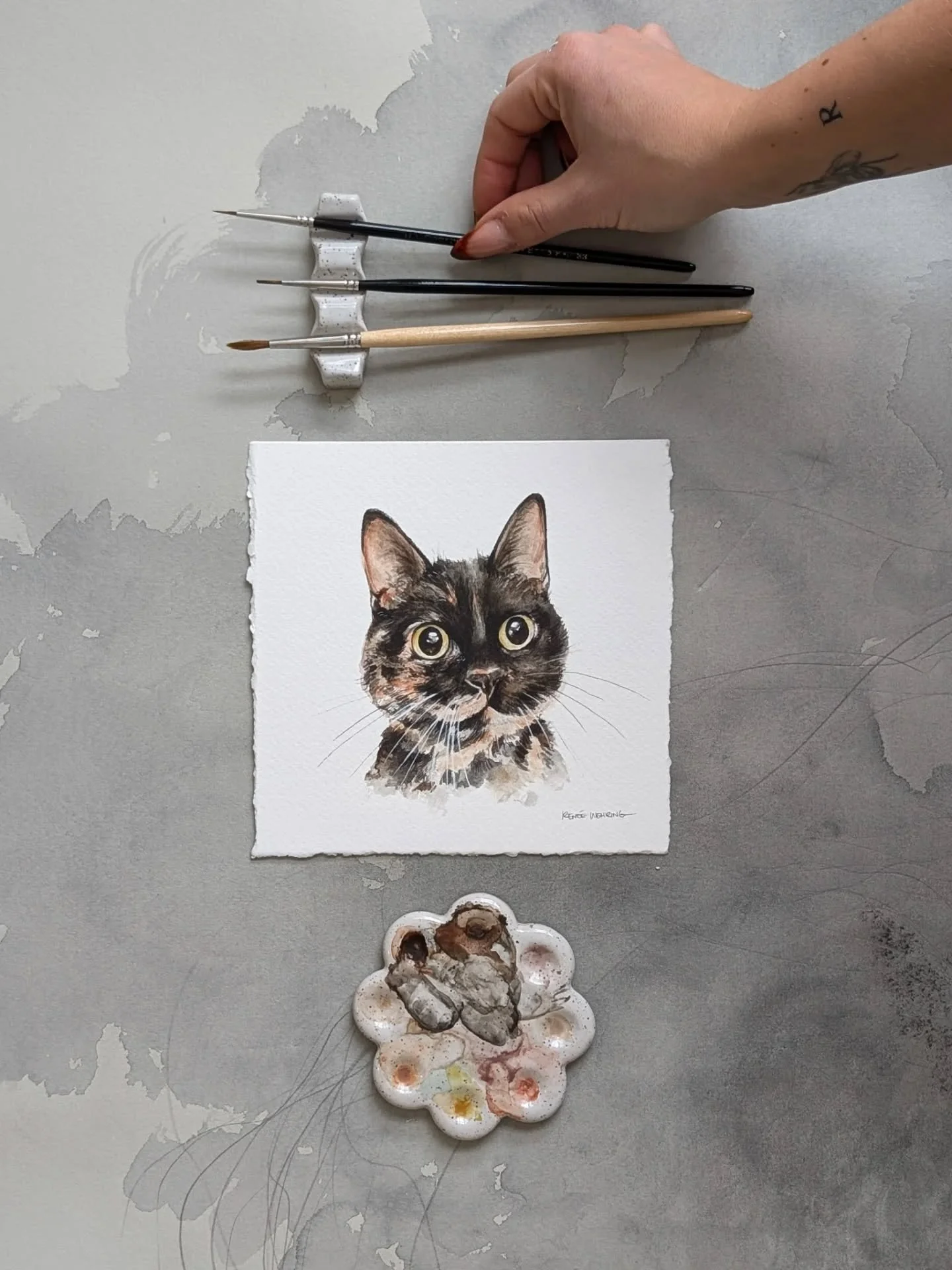 Rachael!
Second time painting this beautiful soul.
A dear friend's beloved cat.
.
The last slide is her first portrait.
@culinarycalgary
🖤