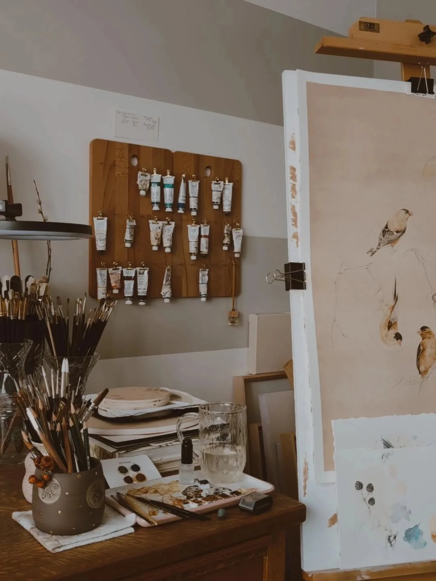 In the thick of it.
Feeling more energized in the studio as the days lengthen.