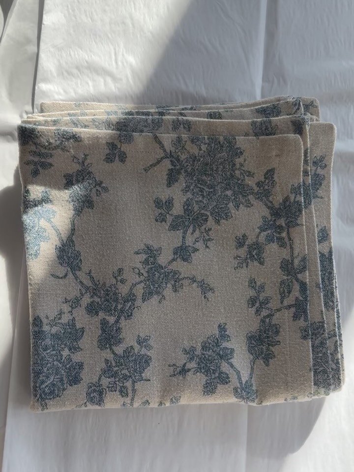 More napkins from this year! I thrifted this fabric at @savers_thrift and made some napkins for a friend 💙

#homesewing