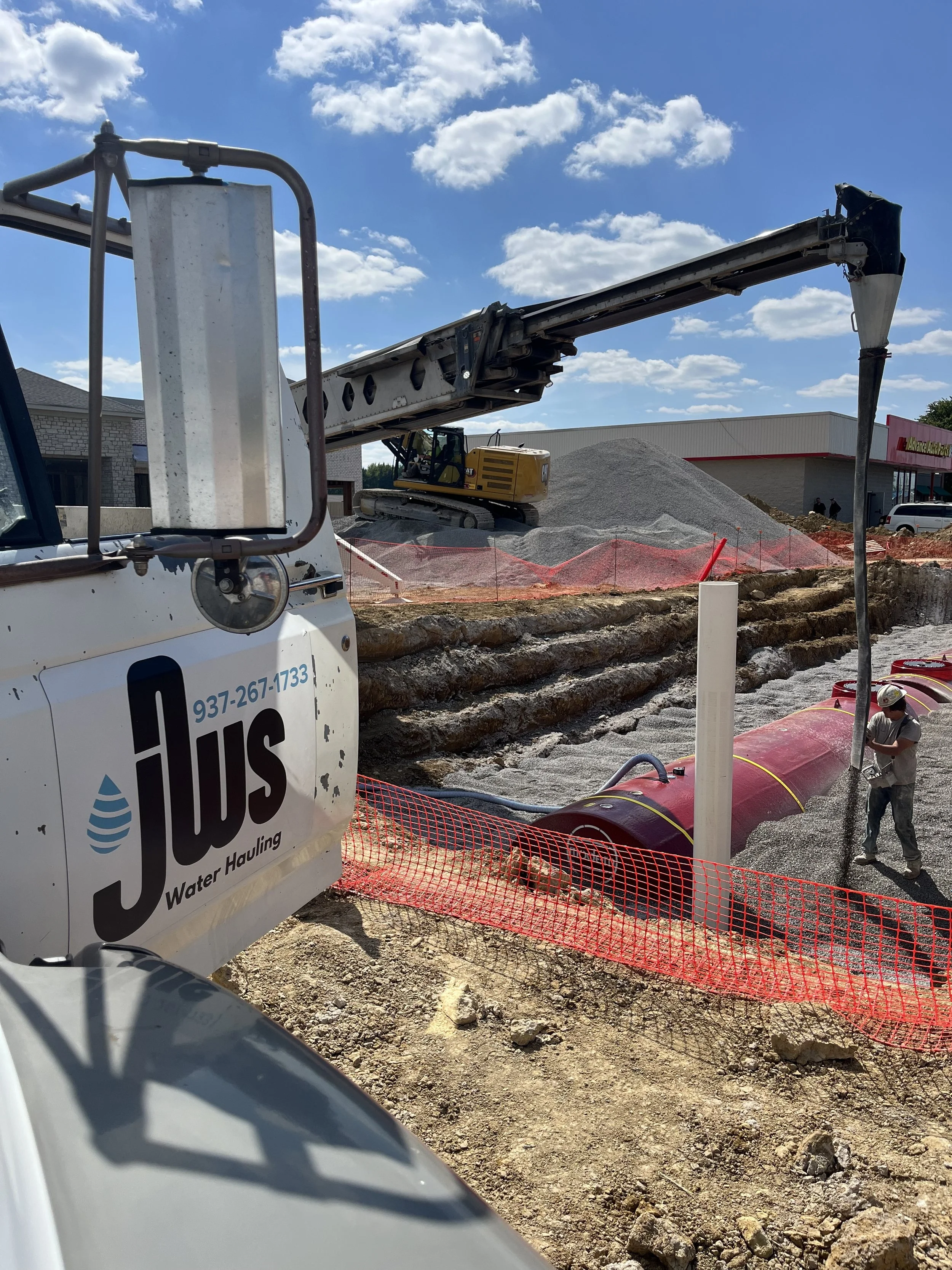 Bulk Water Delivery for New Gas Station Construction – JWS Water Hauling on the Job!