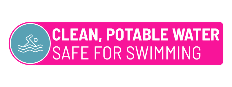 clean, potable water safe for swimming