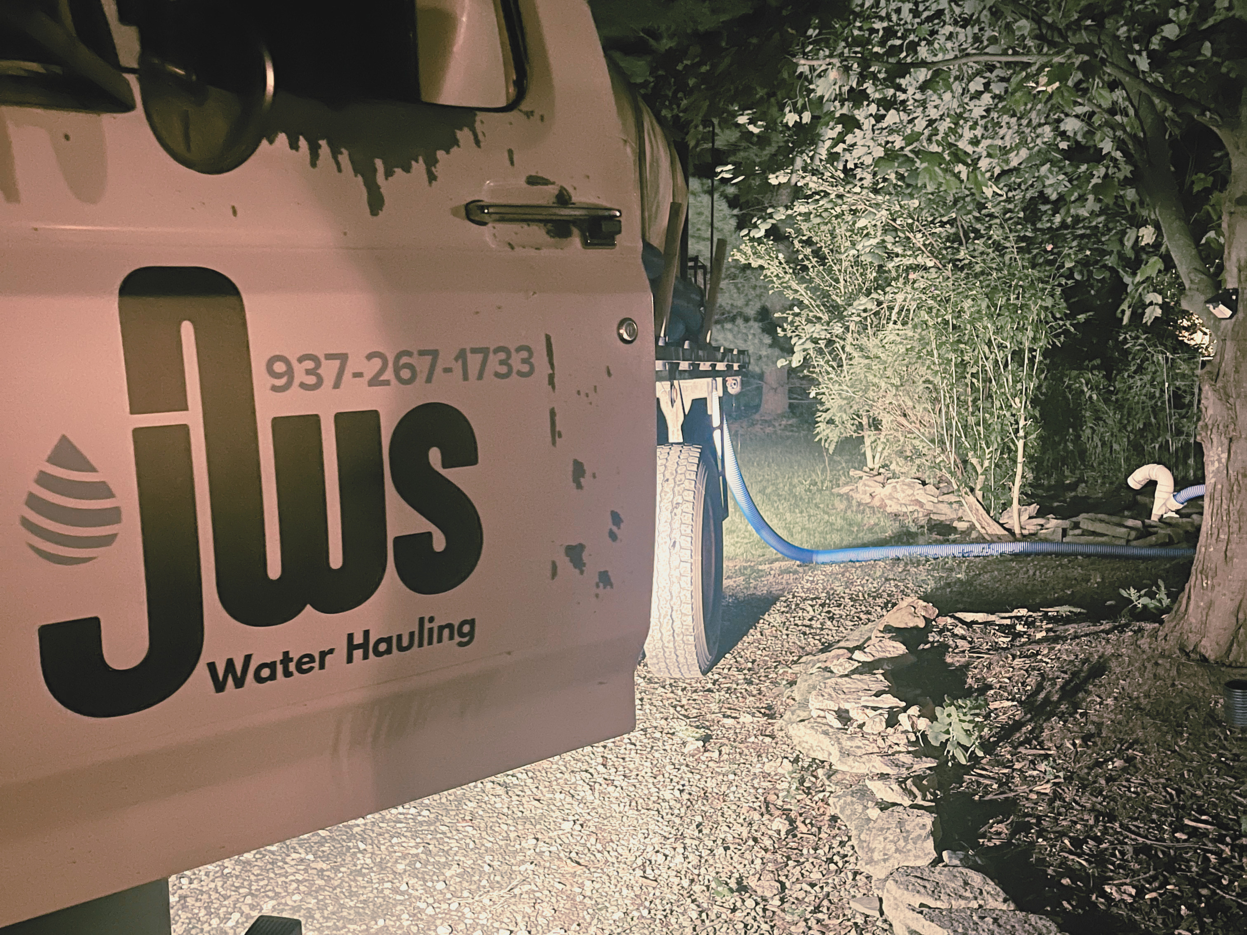 jws h2o water hauling night time emergency