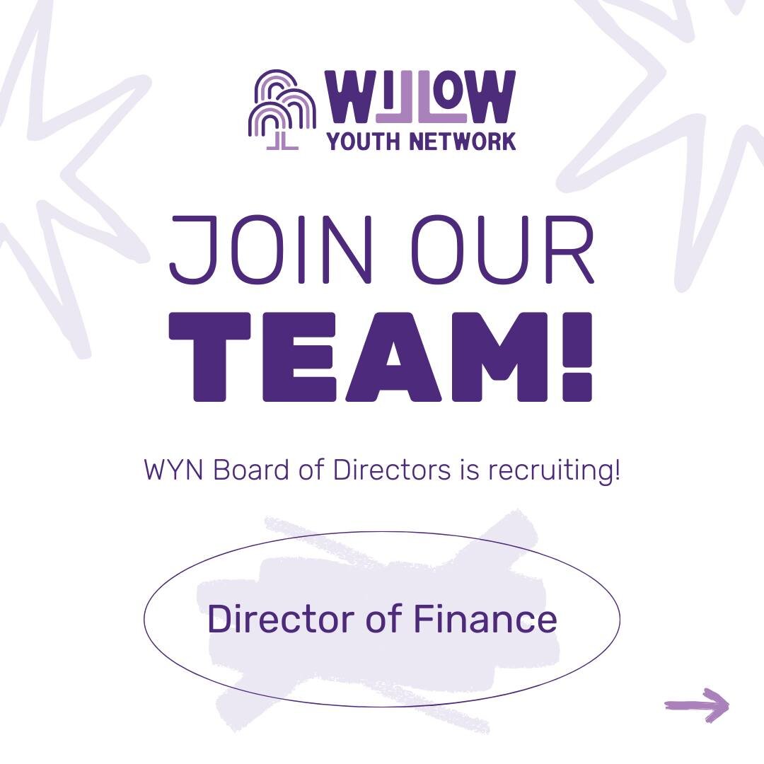 Willow Youth Network is recruiting for a Director of Finance!!

Applications will be accepted until March 15, 2024 at 11:59 PM EST/8:59PM PST/9:59PM MST. Please send your application to apply@willowyouthnetwork.ca

Click the link in our bio for more 