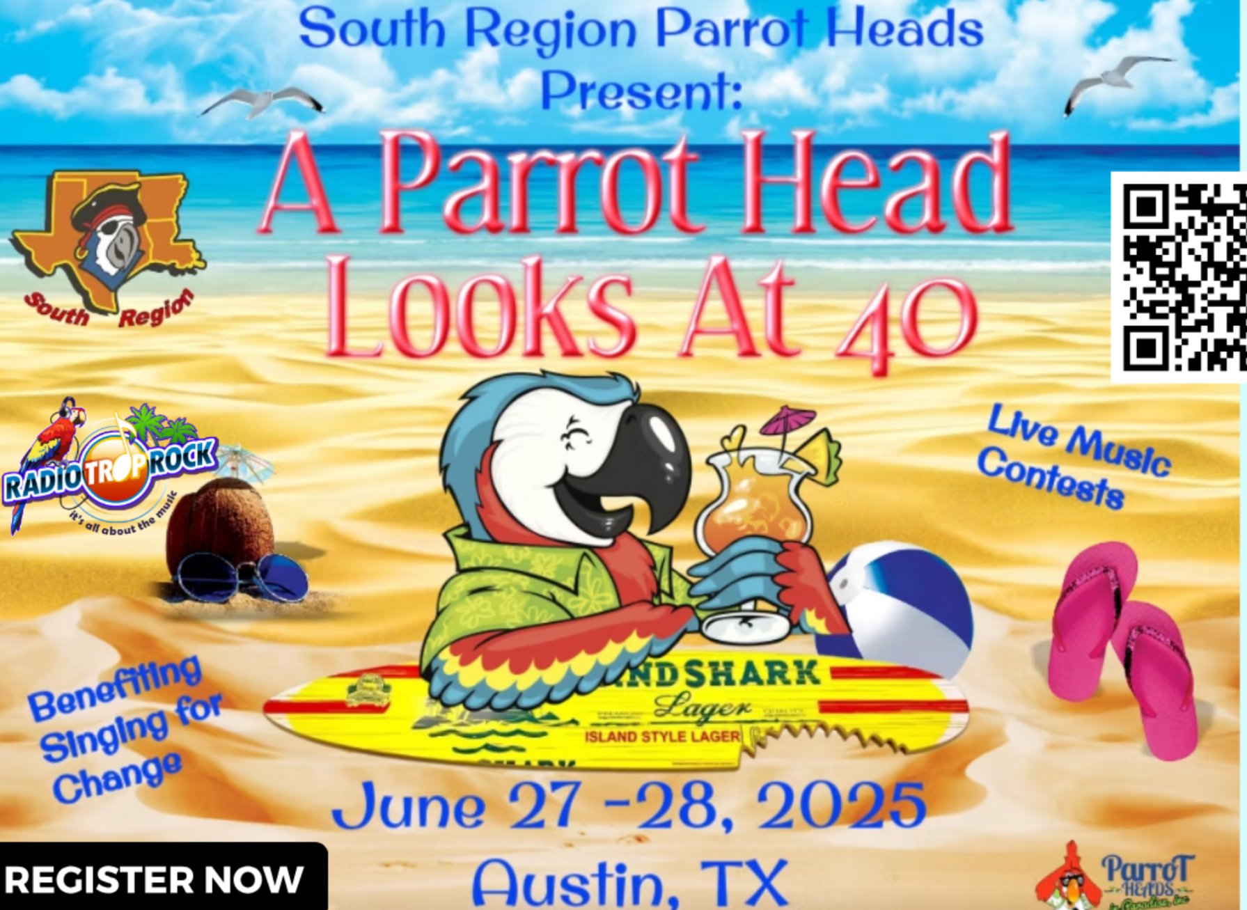 Parrot Head Looks at 40